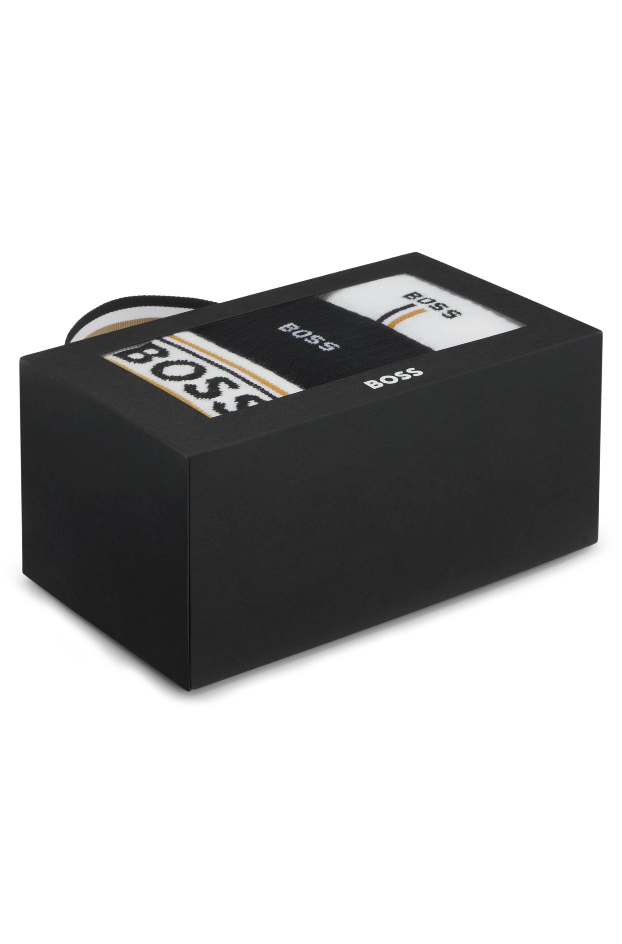 BOSS Socken »Giftset Iconic« 3 Paar tlg. Neuheit, in Geschenk-Box, verstärkte Zehen- und Fersenpartie