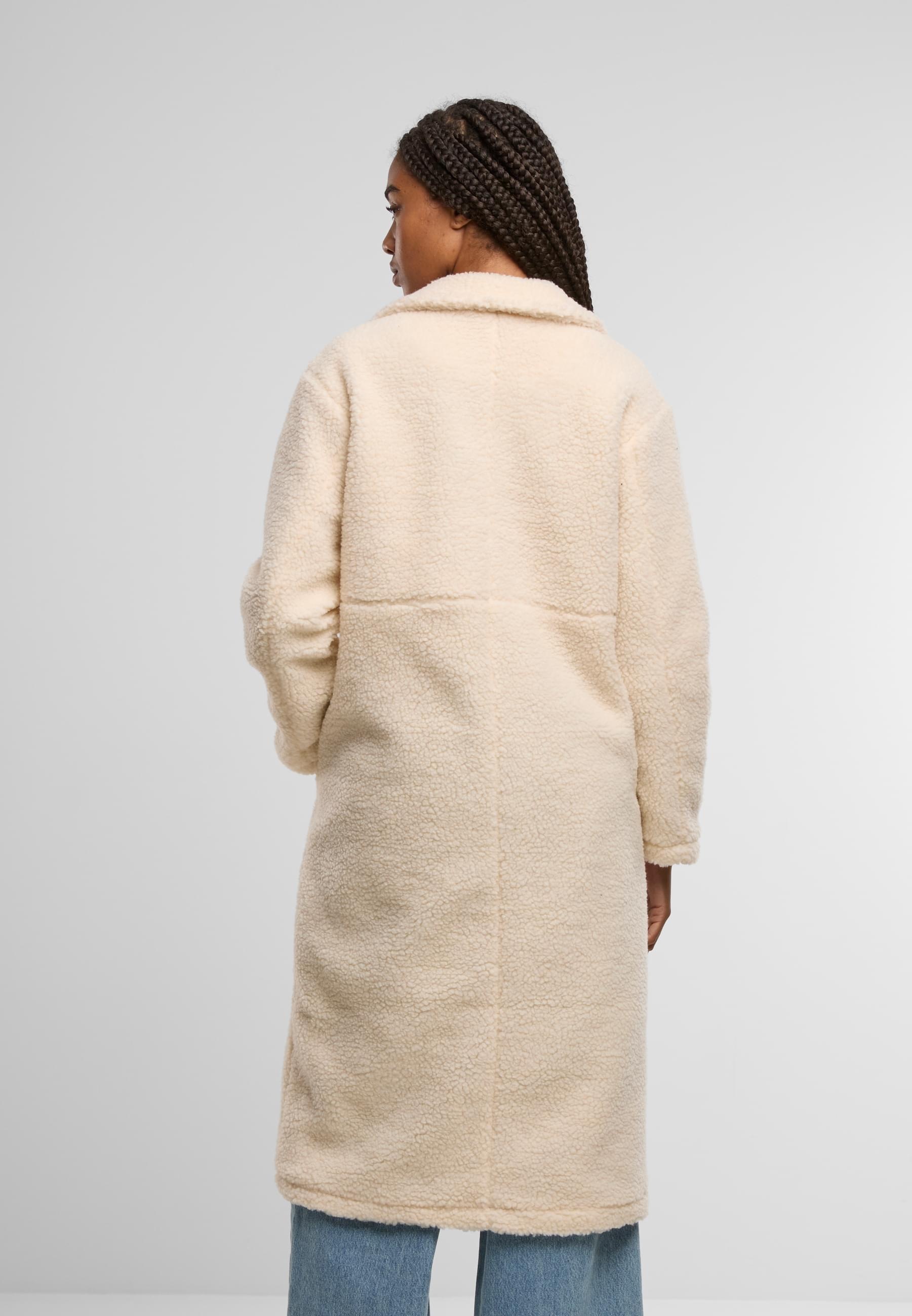 URBAN CLASSICS Winterjacke »Urban Classics Ladies Teddy Long Coat«, (1 St.), ohne Kapuze