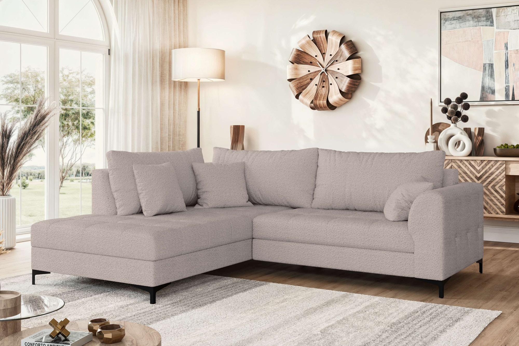 OTTO home Ecksofa "LEEVKE Design-Sofa mit Ottomane rechts/links bestellbar, günstig online kaufen