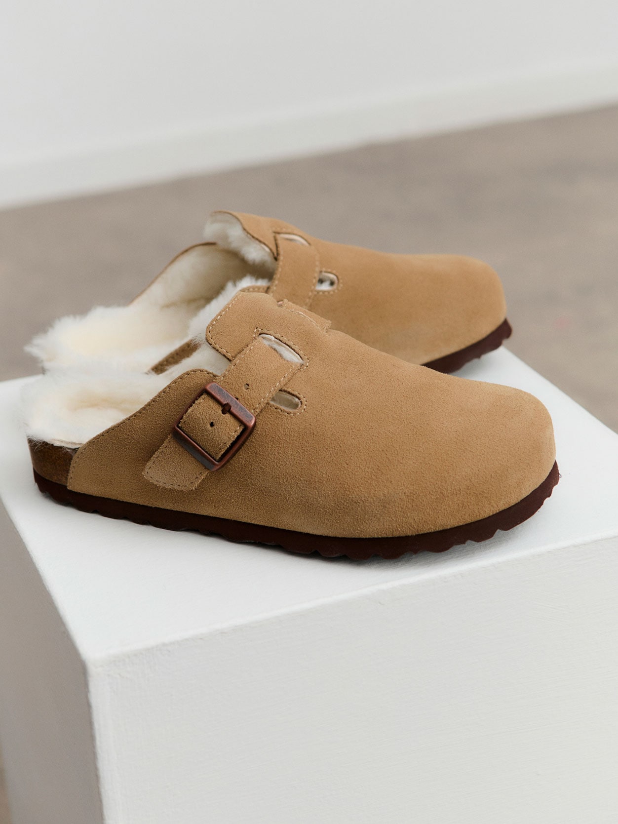 rosemunde Hausschuh "Evelyn Leather Sandals" wärmend, mit Memory-Foam, weic günstig online kaufen