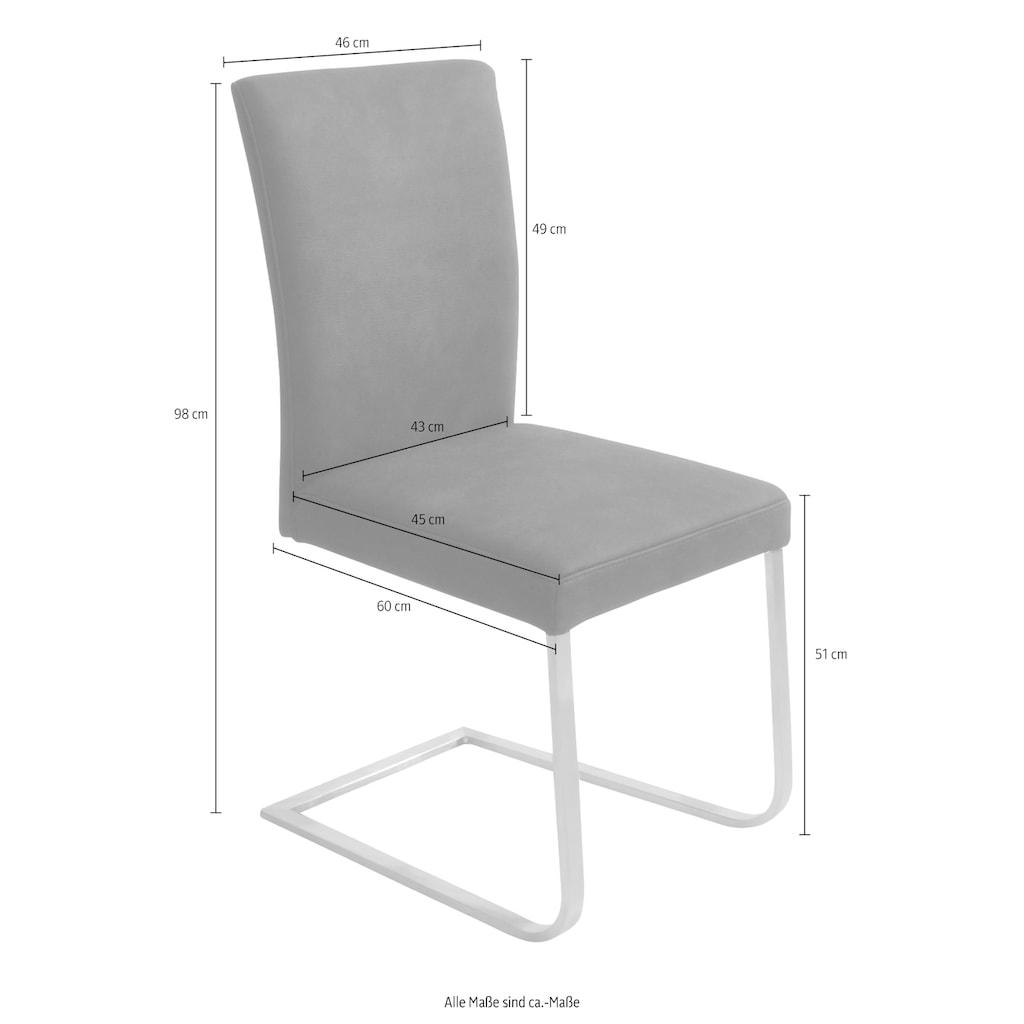 K+W Komfort & Wohnen Freischwinger »Santos II«, (Set), 2 St.