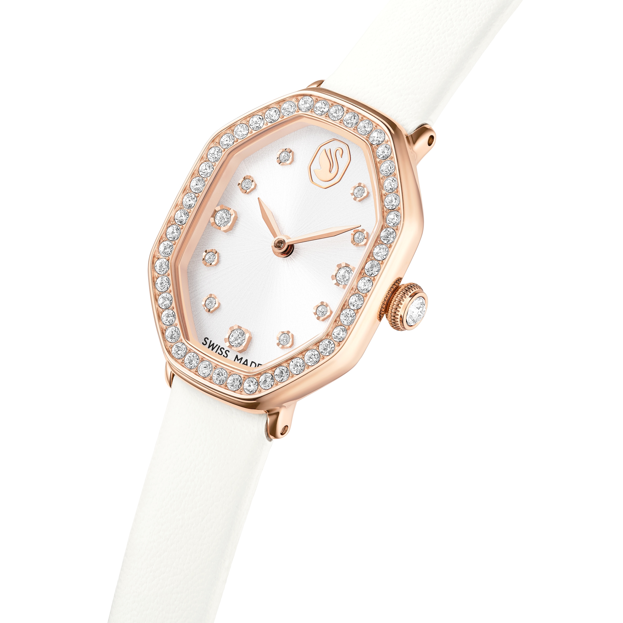 Swarovski Quarzuhr »DEXTERA« Armbanduhr, Damenuhr, Swiss Made, Lederarmband, analog