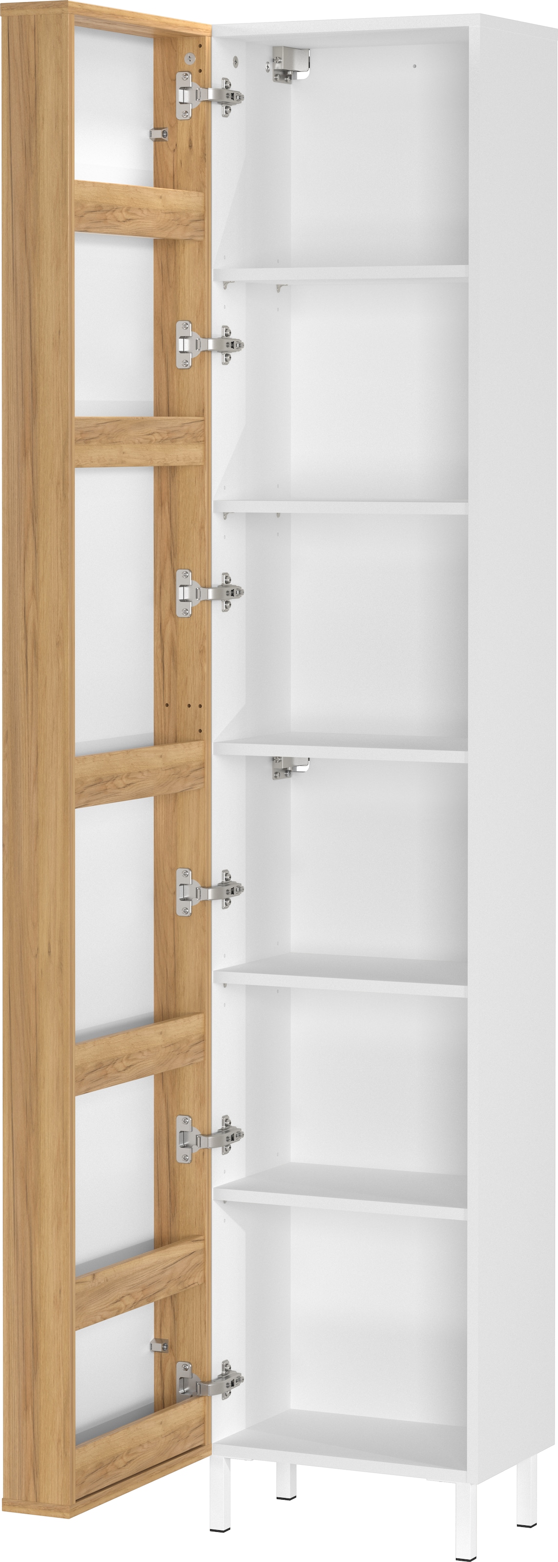 GERMANIA Hochschrank »GW-Topeka«, (1 St.), Spiegeltür mit Regalfächern innen, volle Stauraumnutzung, Höhe 195 cm