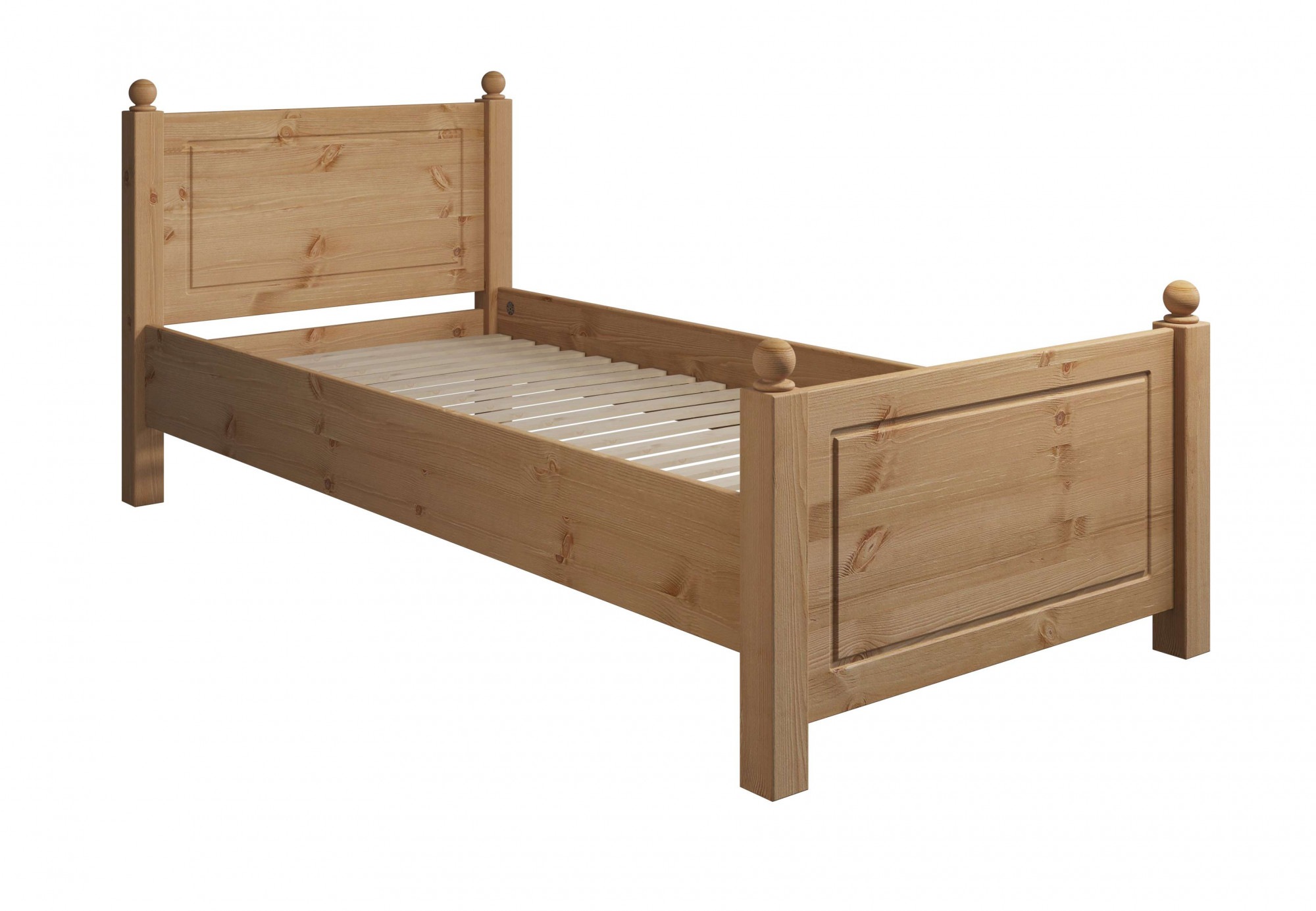 Massivholzbett OTTO HOME "Mila, hohe Belastbarkeit Jugendbett, FSC zertifiziertes Massivholz", beige (natur), B:100cm H:86cm L:212cm, Betten, Massivholzbett, aus massiver Kiefer, inklusive Lattenrost 3