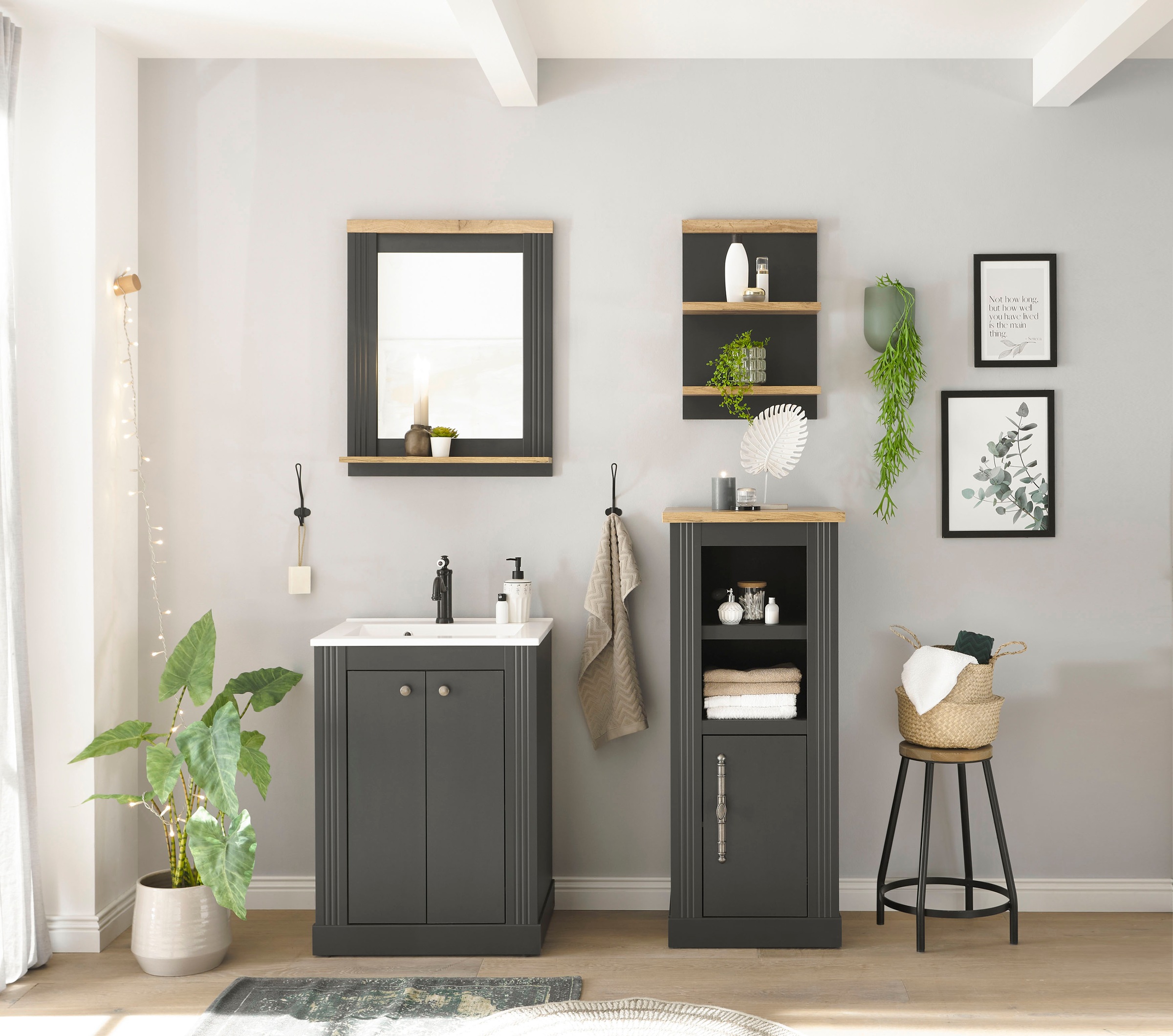 OTTO home Waschtisch "WESTMINSTER, Waschbeckenunterschrank inkl. Waschbecke günstig online kaufen