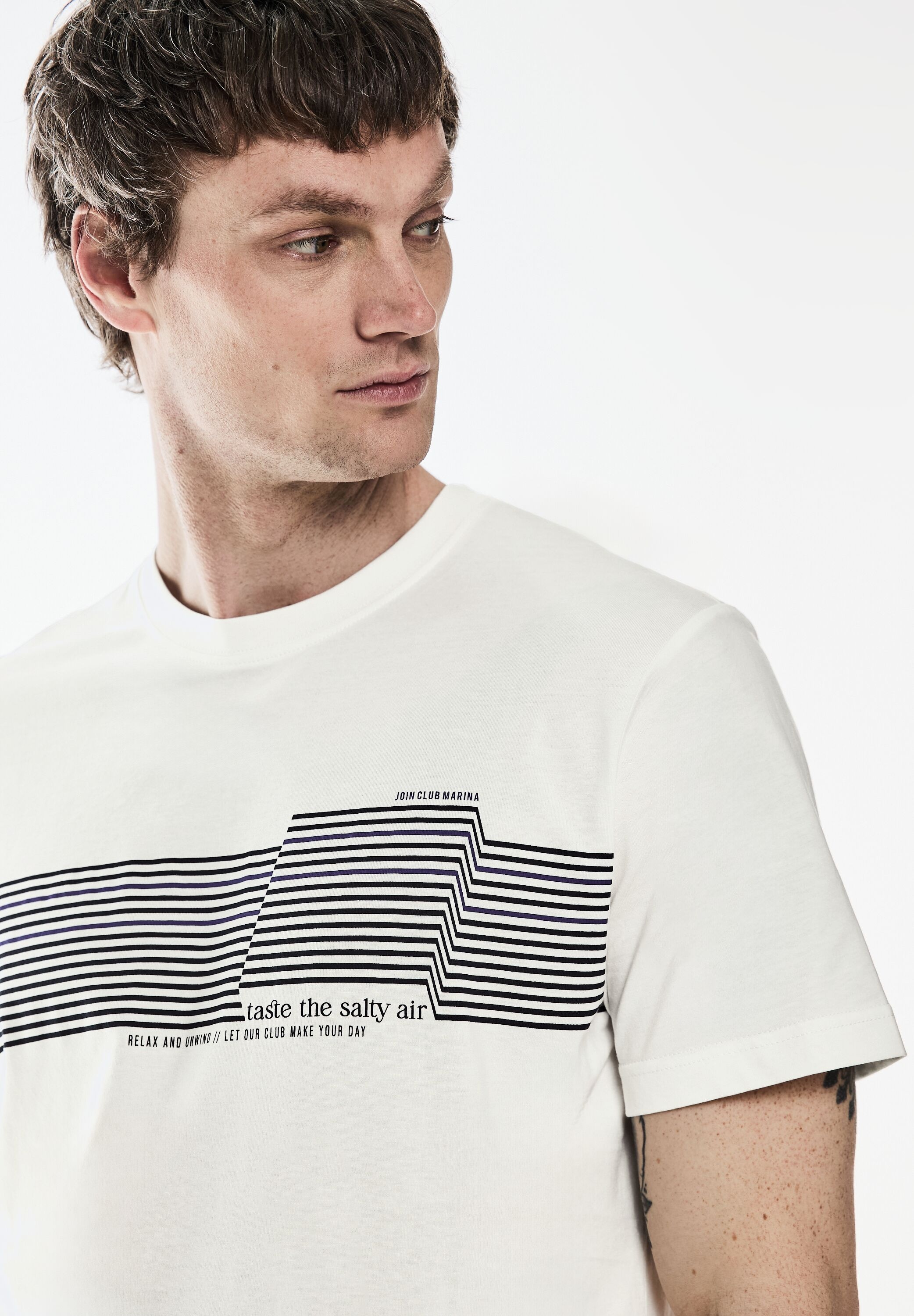 STREET ONE MEN Rundhalsshirt, aus reiner Baumwolle