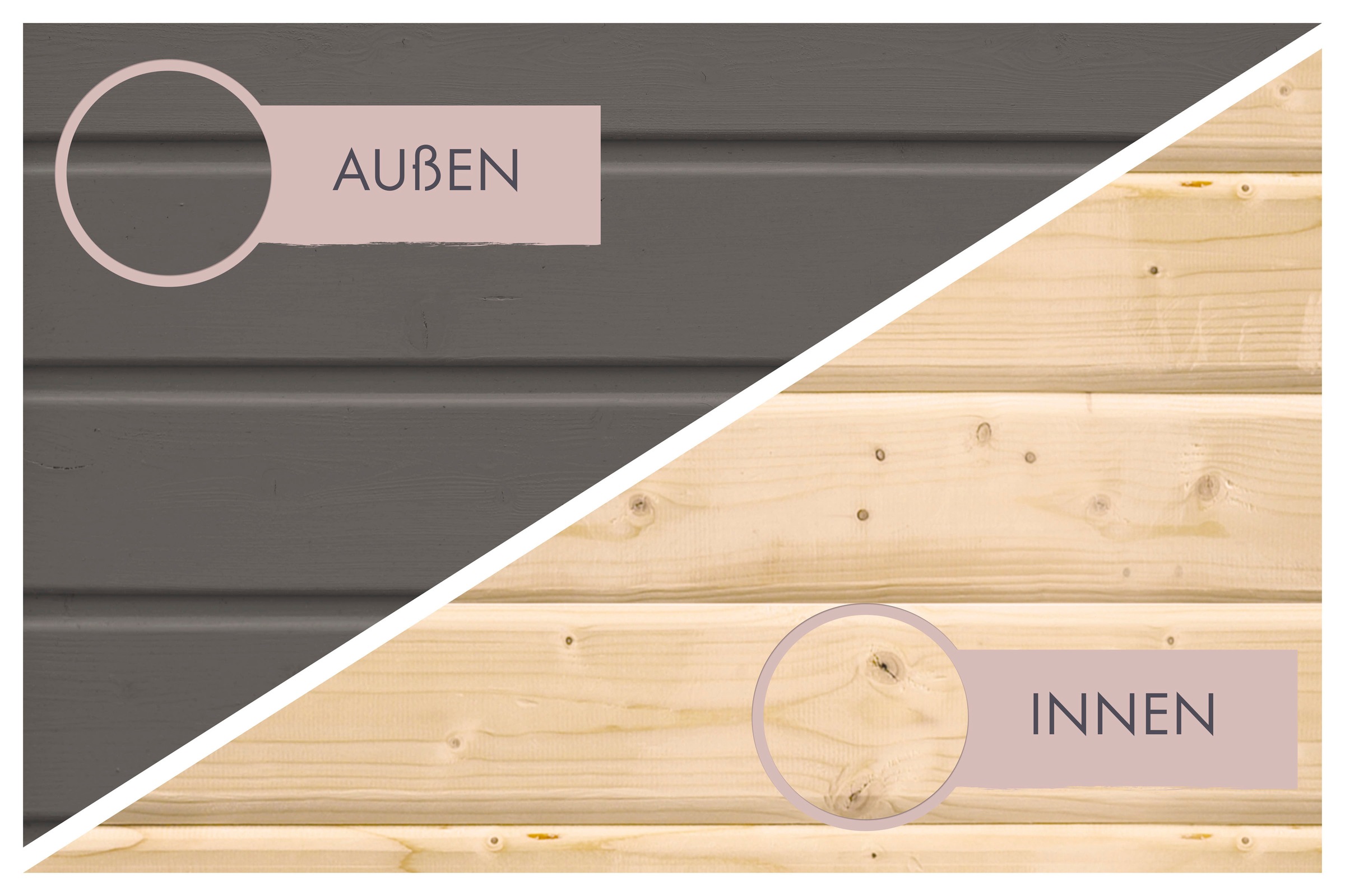 Karibu Saunahaus »Klaas«, moderne Tür, Ofen 9 kW Bio externe Strg easy