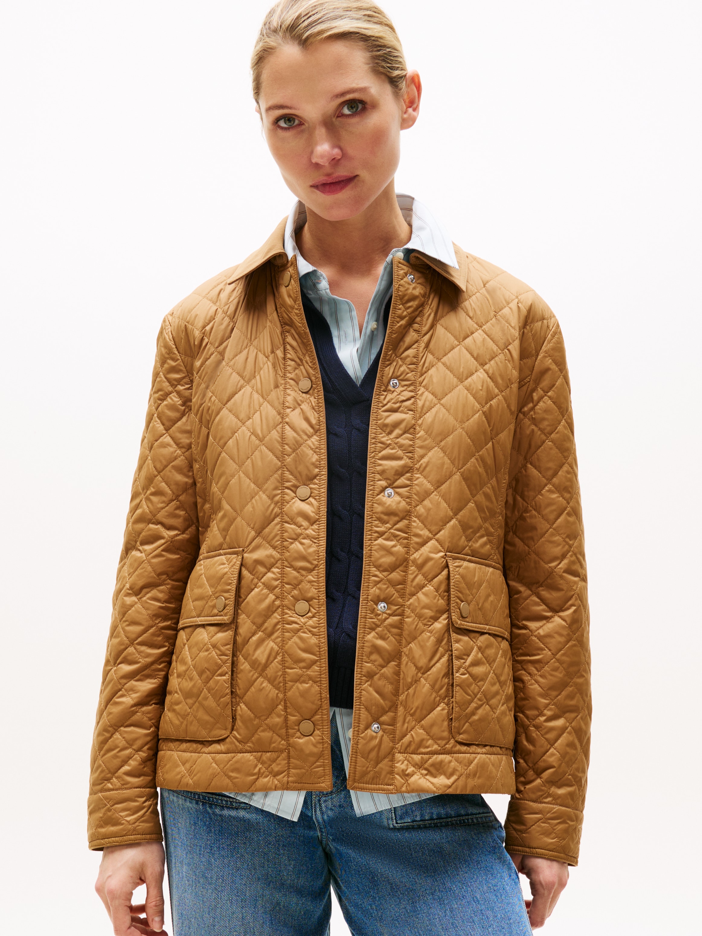 Tommy Hilfiger Steppjacke "PADDED NYLON SLIM QUILTED JACKET", ohne Kapuze günstig online kaufen