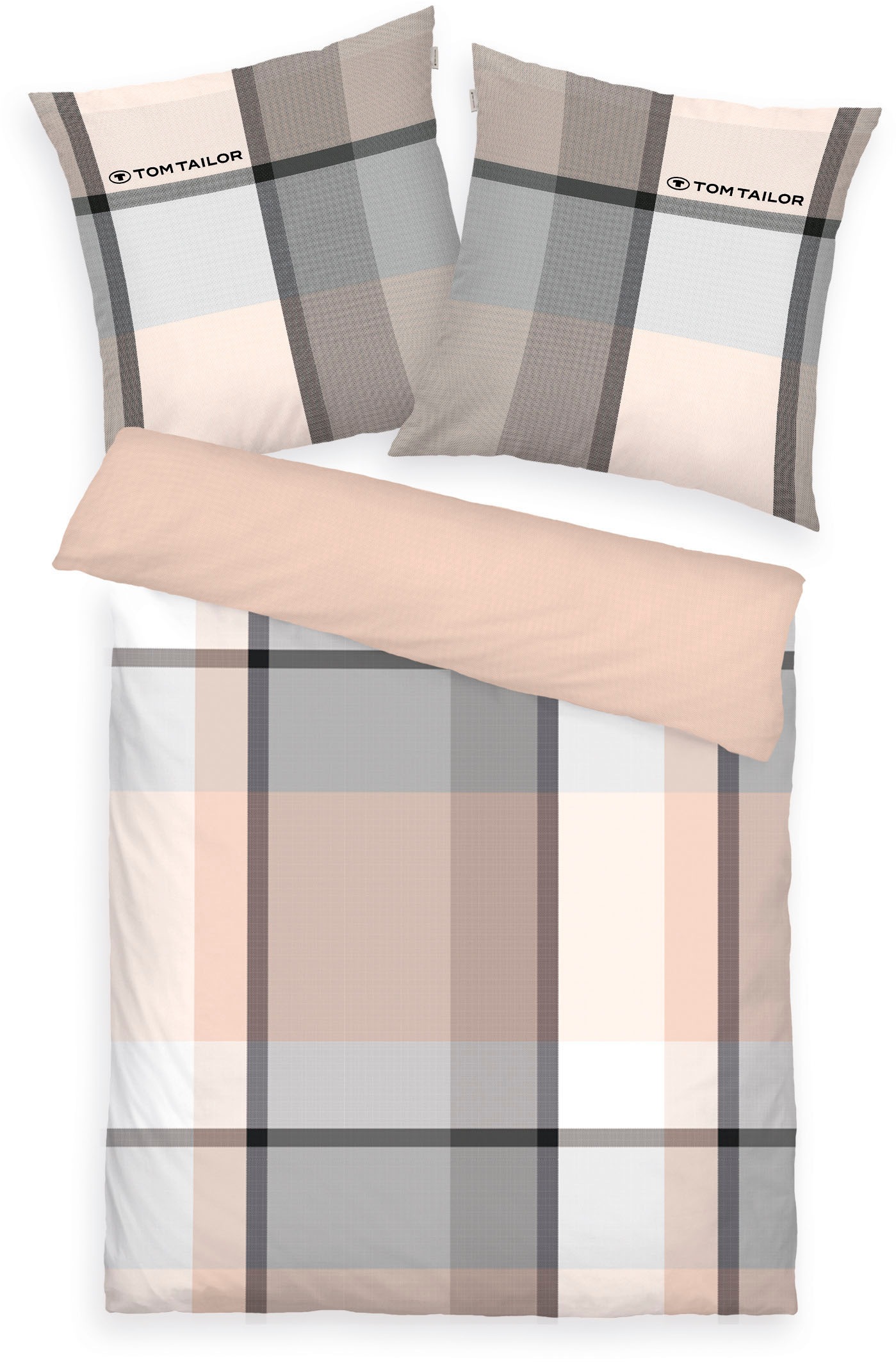 Thumbnail - TOM TAILOR HOME Bettwäsche "Lenny in Gr. 135x200 oder 155x220 cm" 3 tlg. mit GRATIS-Zugabe: Kissenhülle 1tlg., in Biber ...