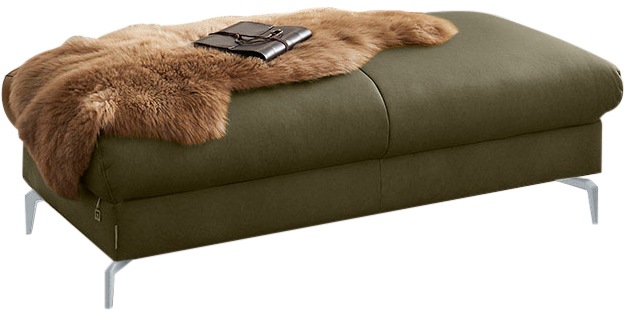 Thumbnail - W.SCHILLIG Polsterhocker "piedroo, Designsofa mit tollem Sitzkomfort, bequem, L-Form" Füße in Silber matt