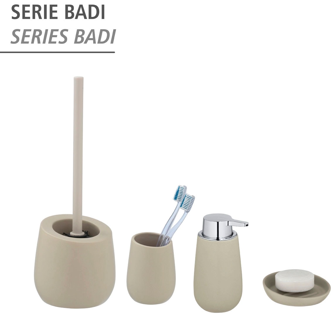 WENKO Seifenspender »Badi«, (1 tlg.), Beige Keramik, 320 ml