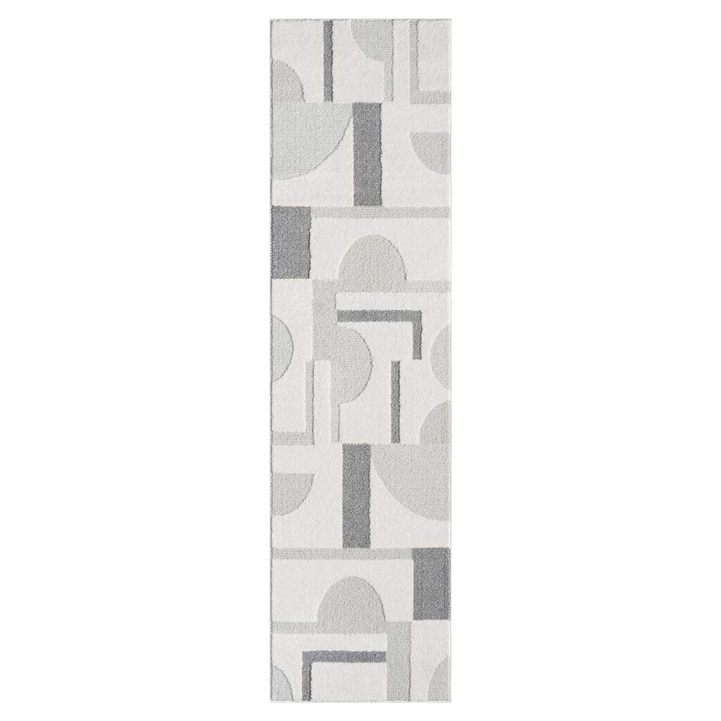 Carpet City Teppich »LOUNGE 9992«, rechteckig, 15 mm Höhe, Kurzflor-Teppich Modern, Hoch-Tief-Struktur, Wohnzimmer, Schlafzimmer