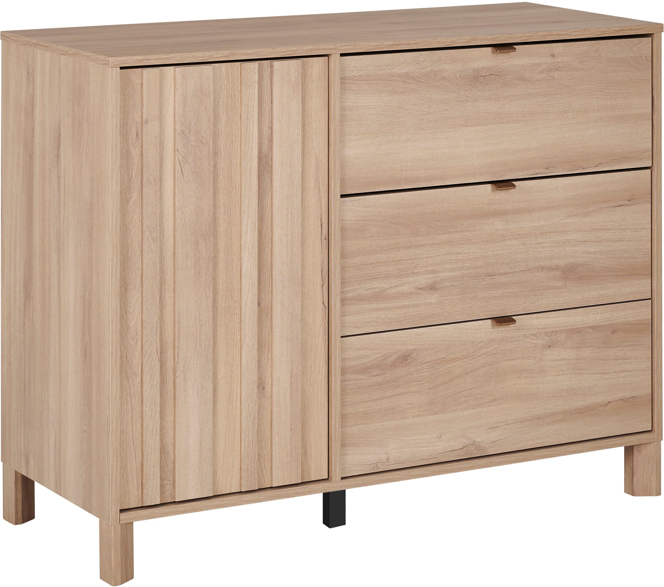 Gami "kommode Calypso 3 Schubladen 1 Tür" Optimierter Stauraum mit dieser Kommode
