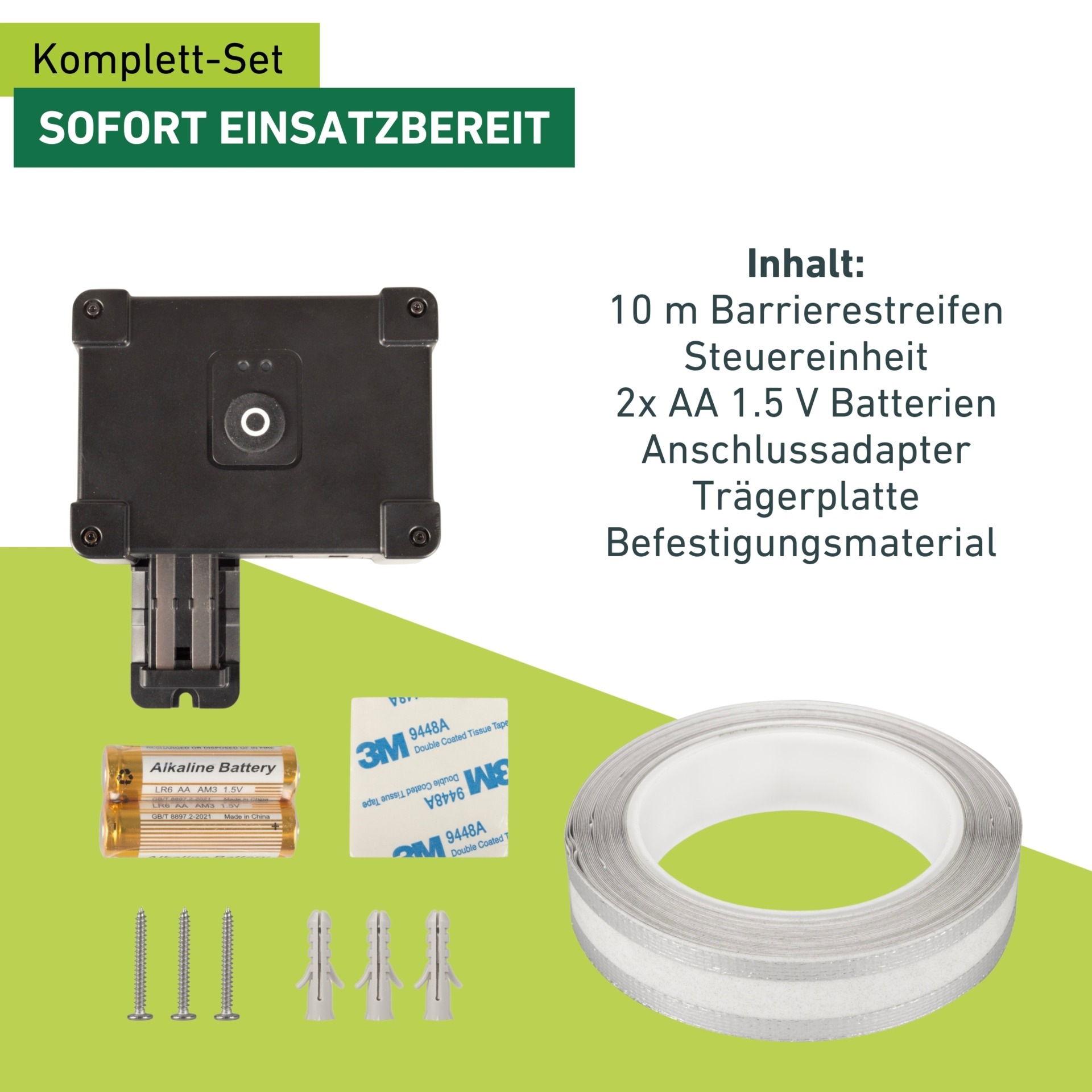 Windhager Elektrischer Schneckenzaun »elektrisch inkl. 10 m Barrierestreifen, Schneckenabwehr e-FENCE« für Hochbeete, Schneckenband selbsklebend