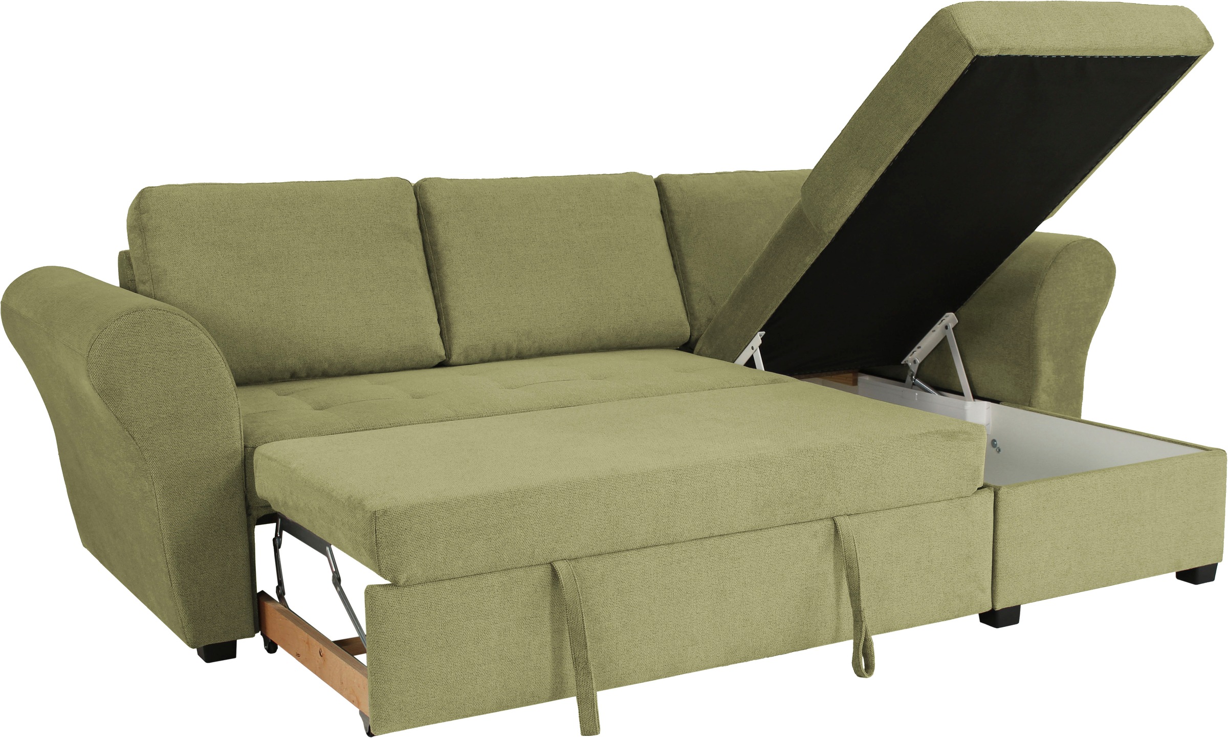 Trends by HG Ecksofa »LASSE, L-Form«, (2 St.), inkl. Schlaffunktion & Bettkasten
