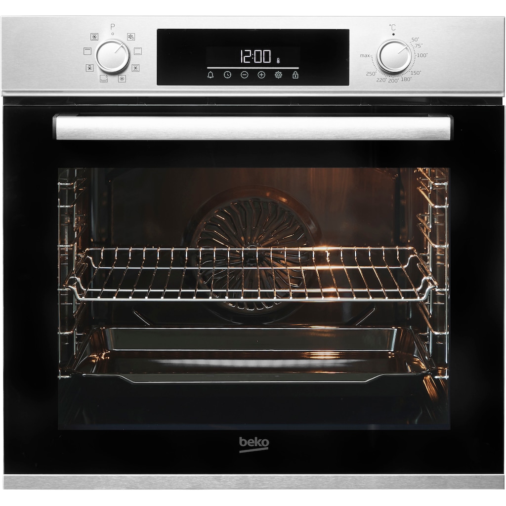 BEKO Backofen-Set »BBSM12320X«, BBSM12320X, mit Teleskopauszug nachrüstbar