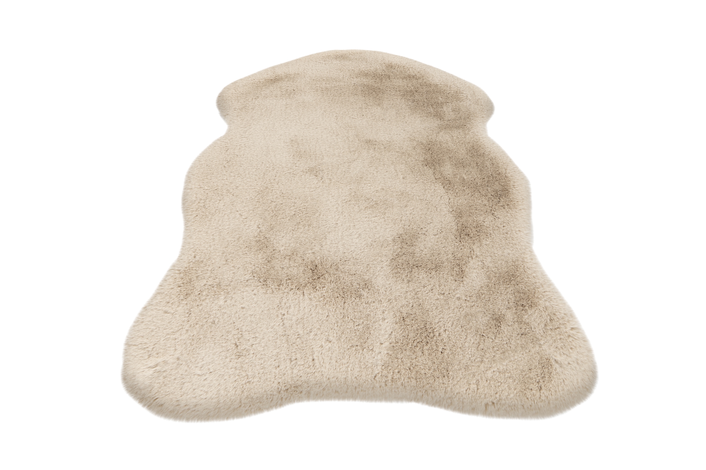 Obsession Fellteppich »Infinity 201« fellförmig 40 mm Höhe Kunstfell, Uni Farben, Kaninchenfell Haptik, supersoft