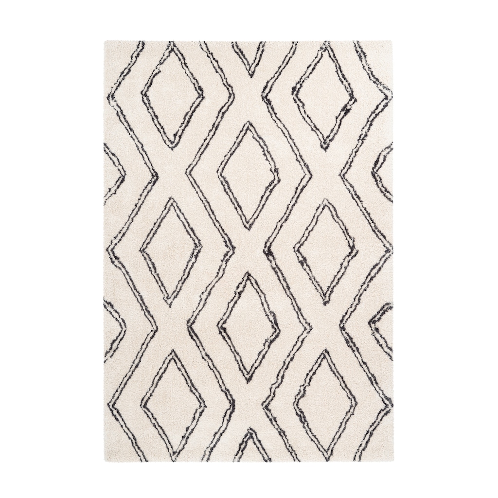 me gusta Teppich »Orlando 225«, rechteckig, Weicher Hochflorteppich, dezent gestaltet,Fußbodenheizung geeignet