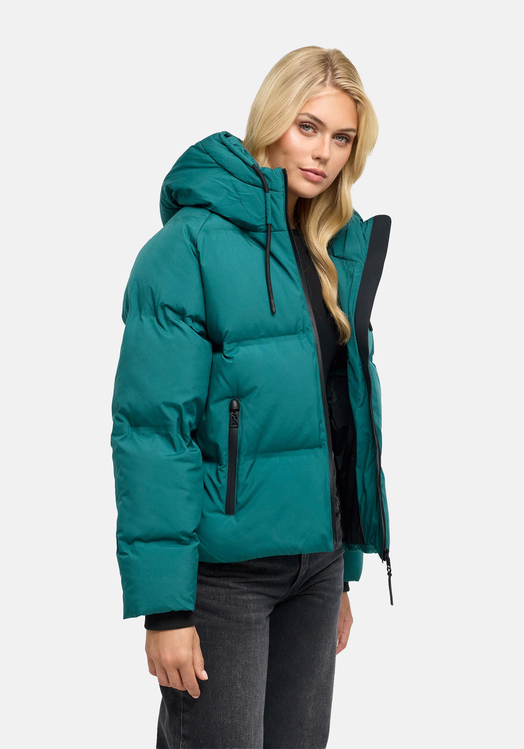 Navahoo Winterjacke "Petit-Puffy 14" mit Kapuze Damen Jacke mit verschweißter Steppung