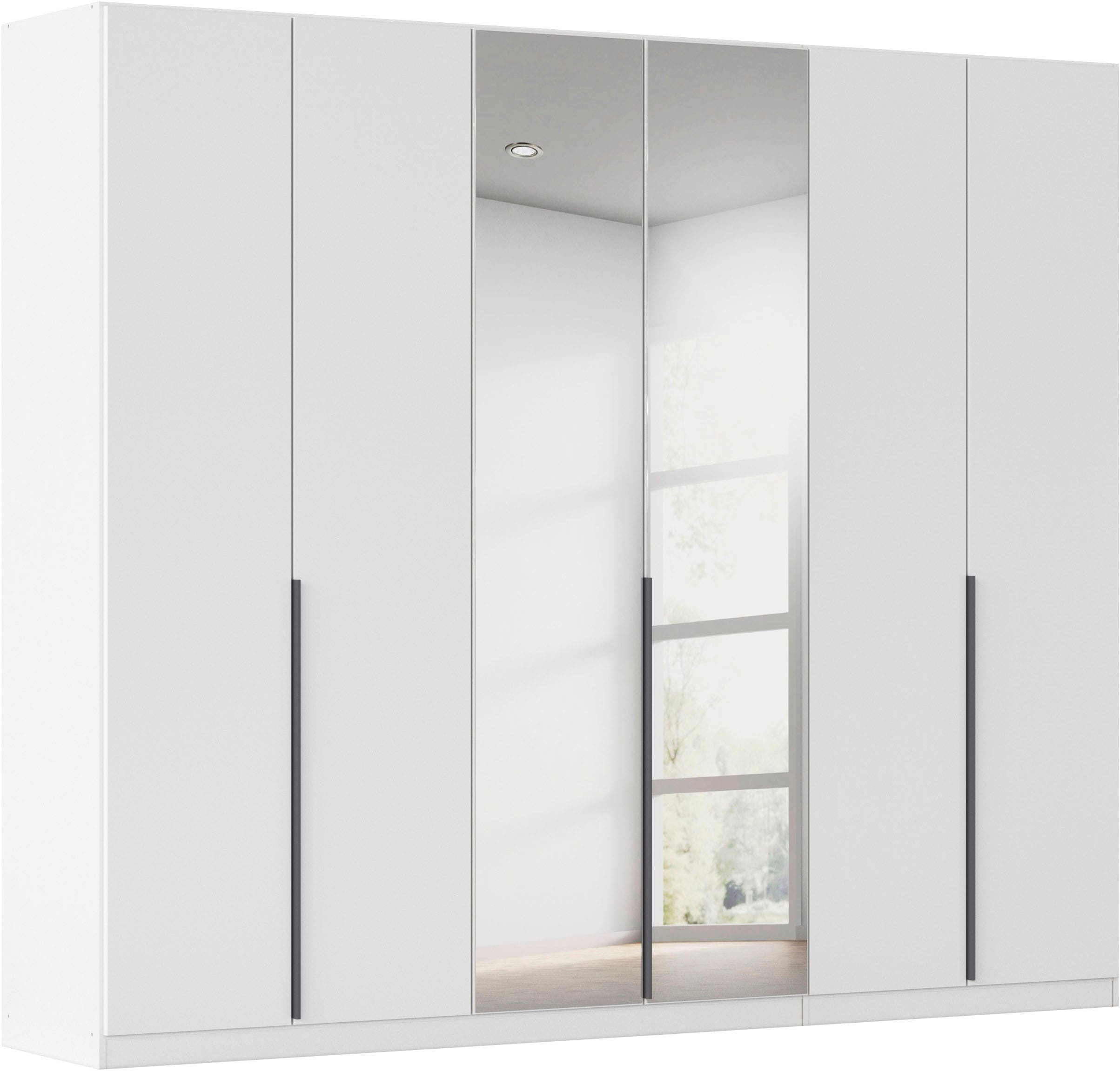 OTTO home Drehtürenschrank "Kleiderschrank Schrank Garderobe AGORDO mit Dekor- oder Hochglanzfront" in zwei Griff-Farben, Breiten 91-405 cm, durchdachte Innenausstattung, in 8 Breiten und 2 Höhen MADE IN GERMANY