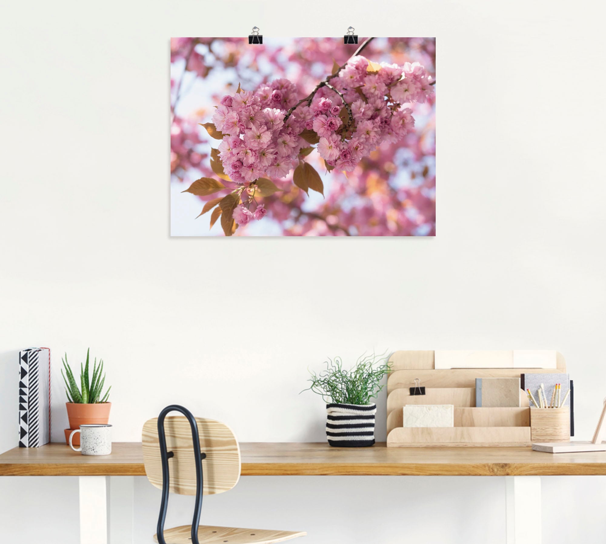 Artland Wandbild »Japanische Kirschblüte in Love I«, Blumen, (1 St.), als Leinwandbild, Poster, Wandaufkleber in verschied. Größen