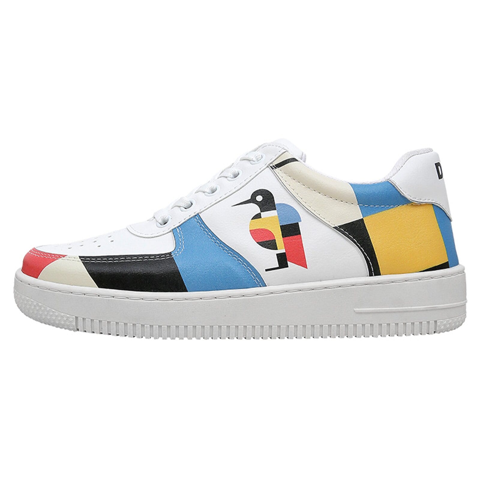 DOGO 1100000002199 "Dice Low-Top Sneaker Bauhaus Birdie Damen Sneaker" Handgefertigt