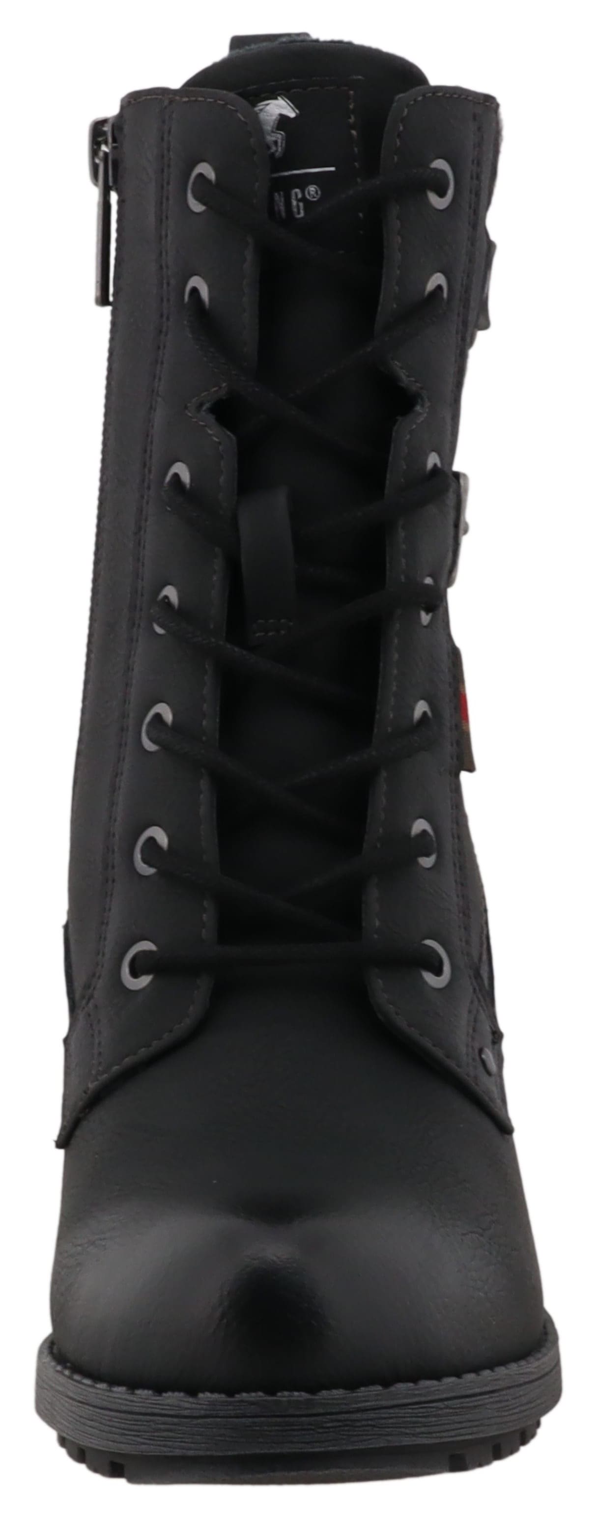 Mustang Shoes Winterstiefelette »Palma«, Schnürstiefelette, Winterboots mit modischem Absatz