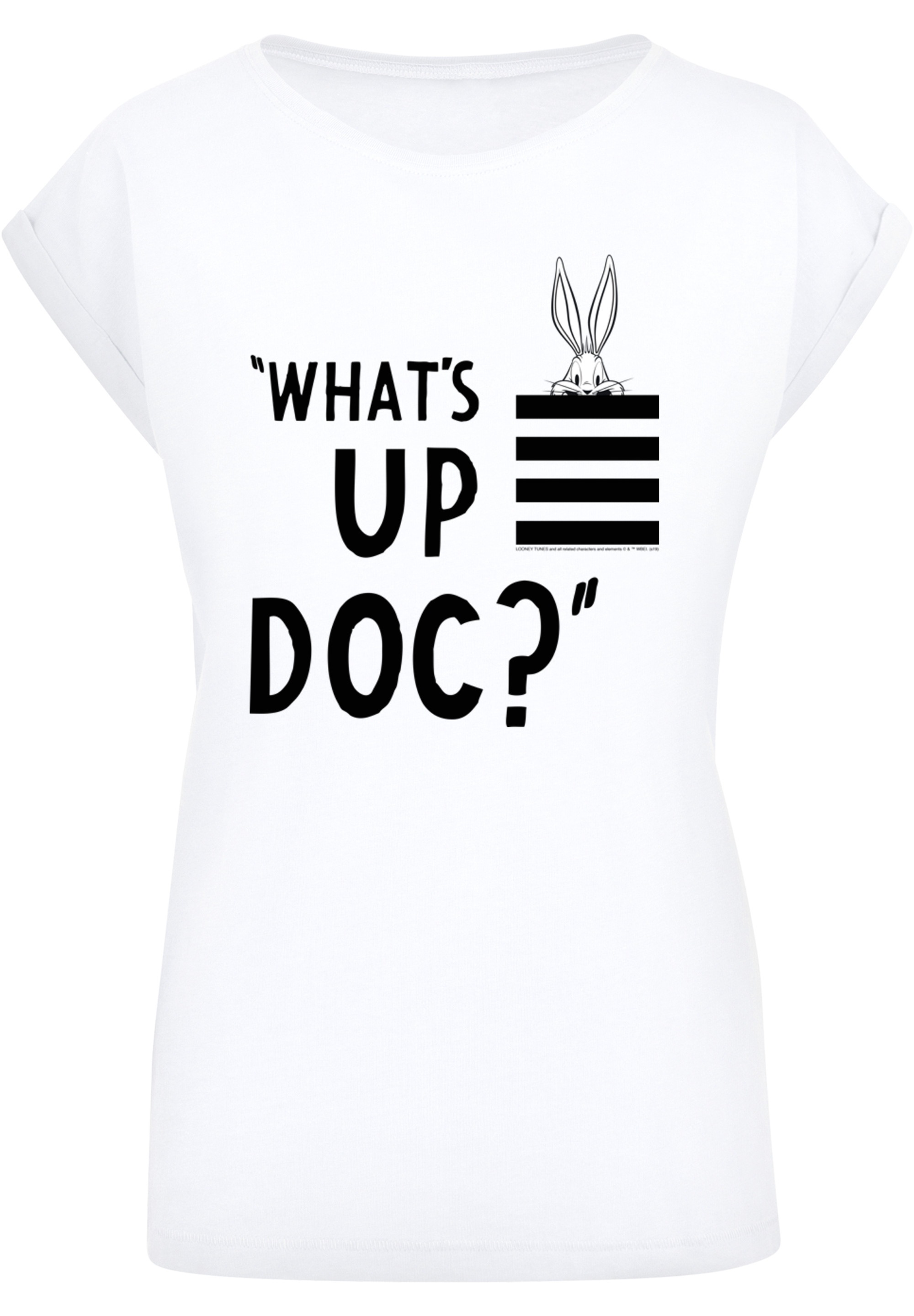 F4NT4STIC T-Shirt »Looney Tunes Bugs Bunny What's Up Doc Stripes«, Print