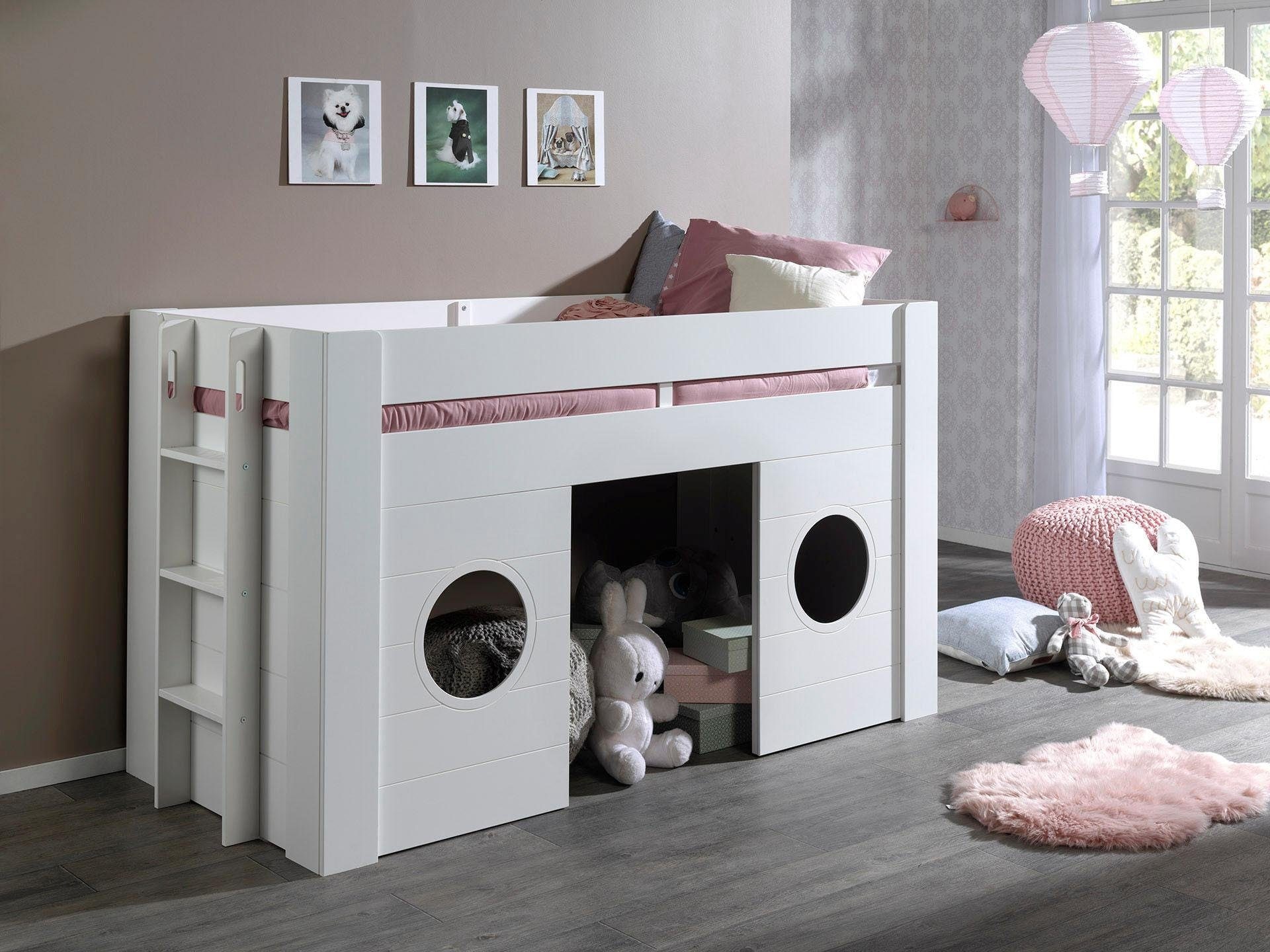 Vipack Hochbett »Freya«, (Made in Europe), in Hütten-Optik