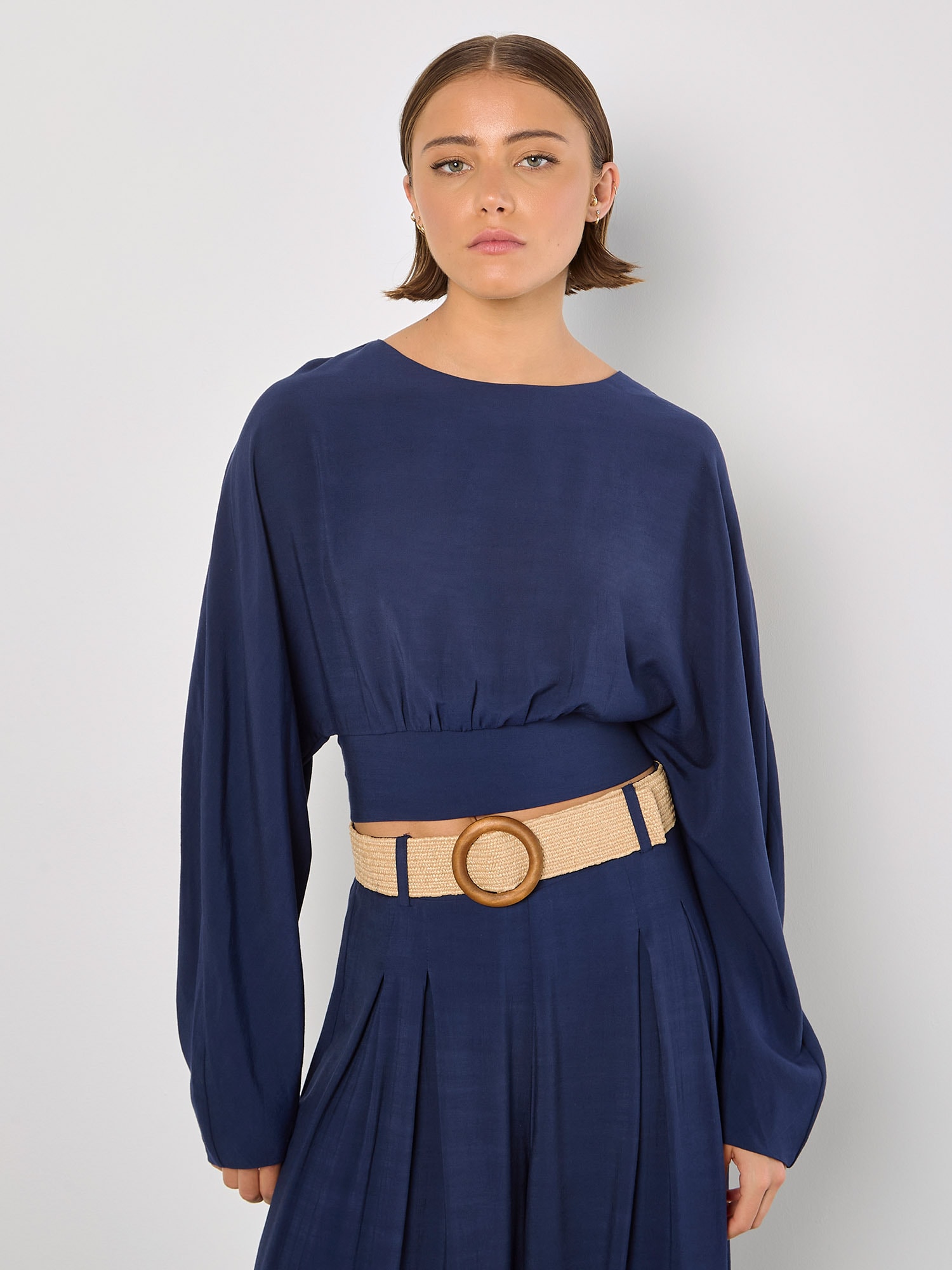 Apricot Langarmshirt "Crop Batwing Top"