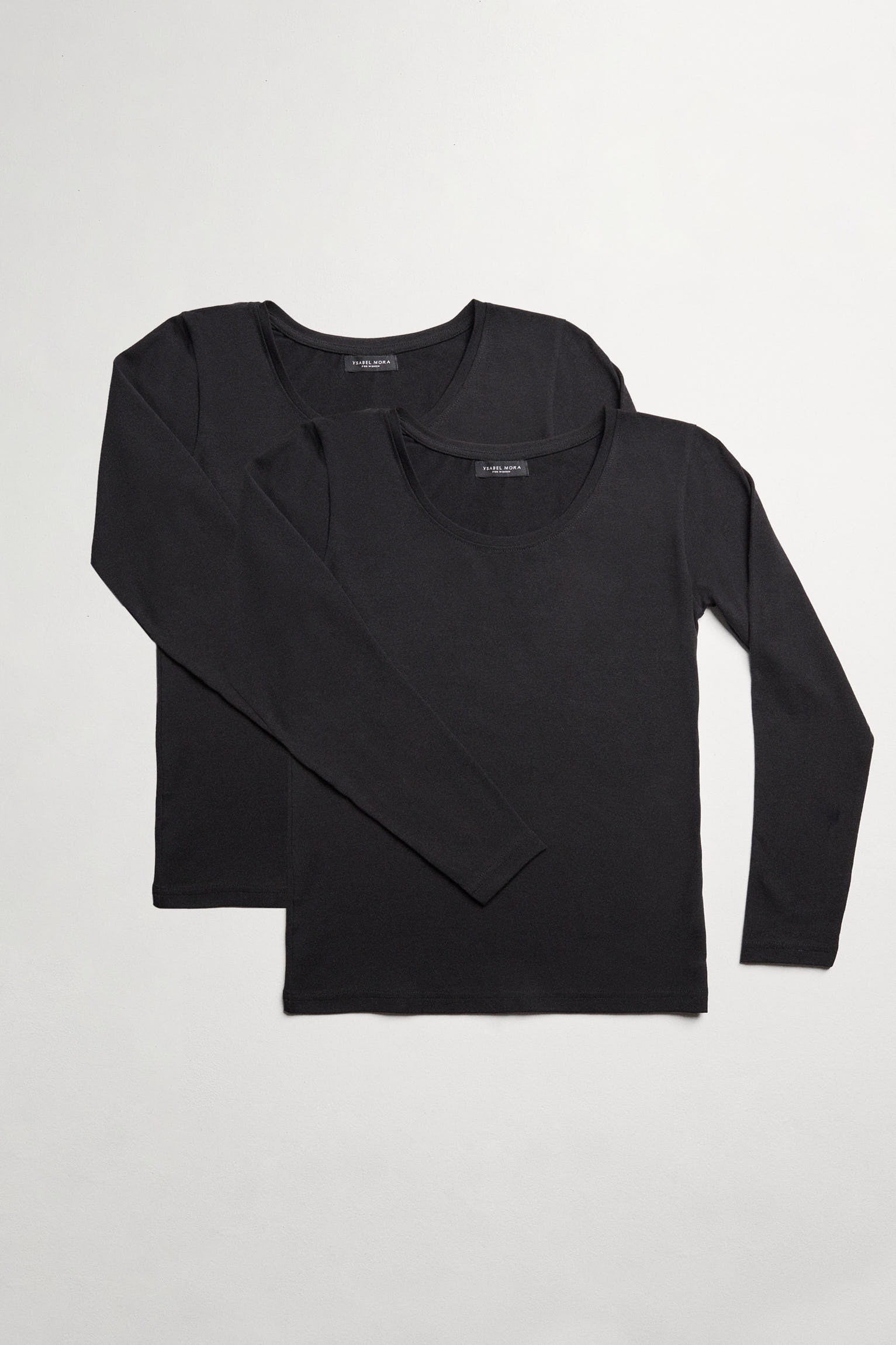 YSABEL MORA Langarmshirt 2er Pack, Rundhals-Ausschnitt, weich, Baumwollmix, günstig online kaufen