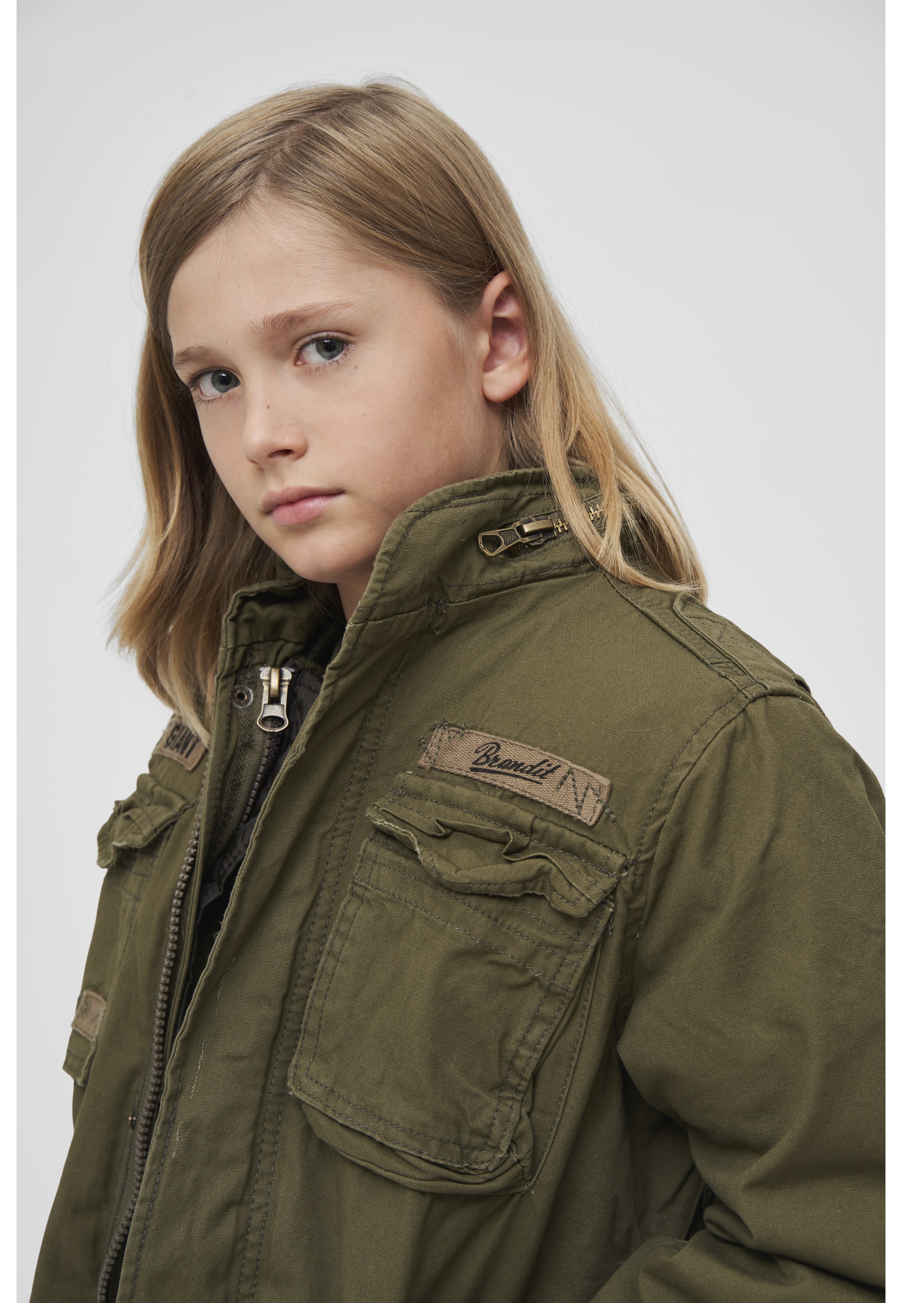 Brandit Parka »Brandit Herren Kids M65 Giant Jacket« 1 Stk. tlg. mit Kapuze