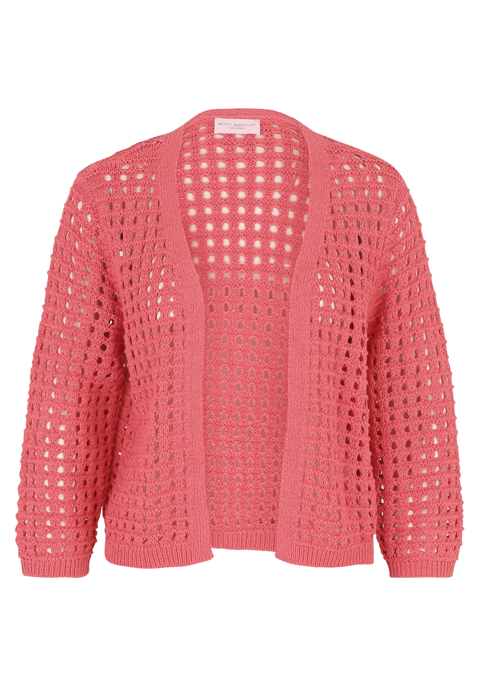 Betty Barclay Strickjacke »Betty Barclay Casual-Strickjacke mit Effektgarn«, Häkelstich