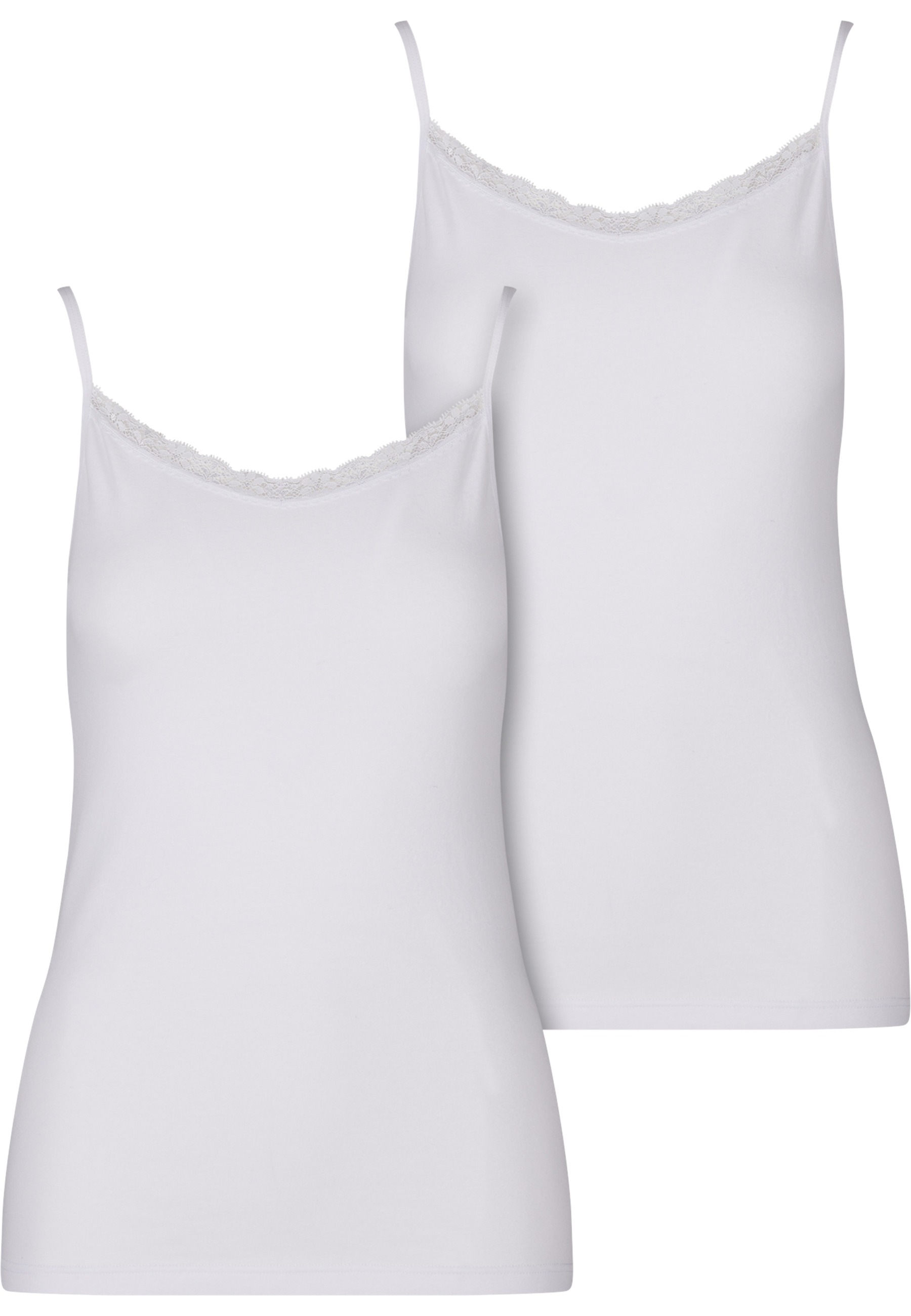 URBAN CLASSICS Achseltop »Urban Classics Ladies Basic Tank Top Cotton Lace 2-Pack«