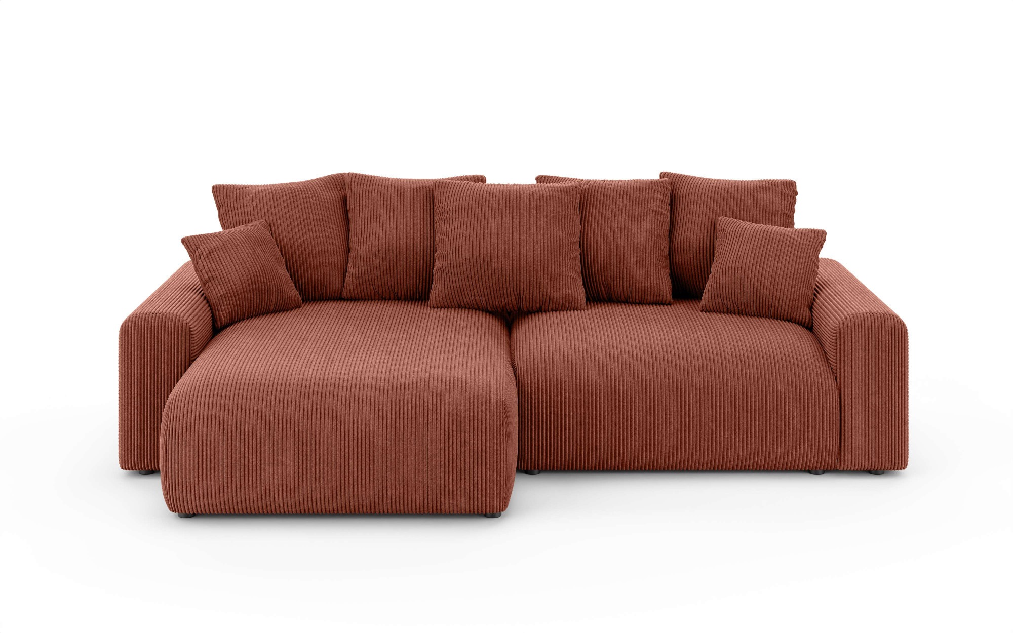 Home affaire Ecksofa »LAKESIDE klein mit Bettfunktion und Bettkasten, B/T/H 235/142/84 cm«, L-Form, Recamiere beidseitig montierbar, mit Wellenunterfederung