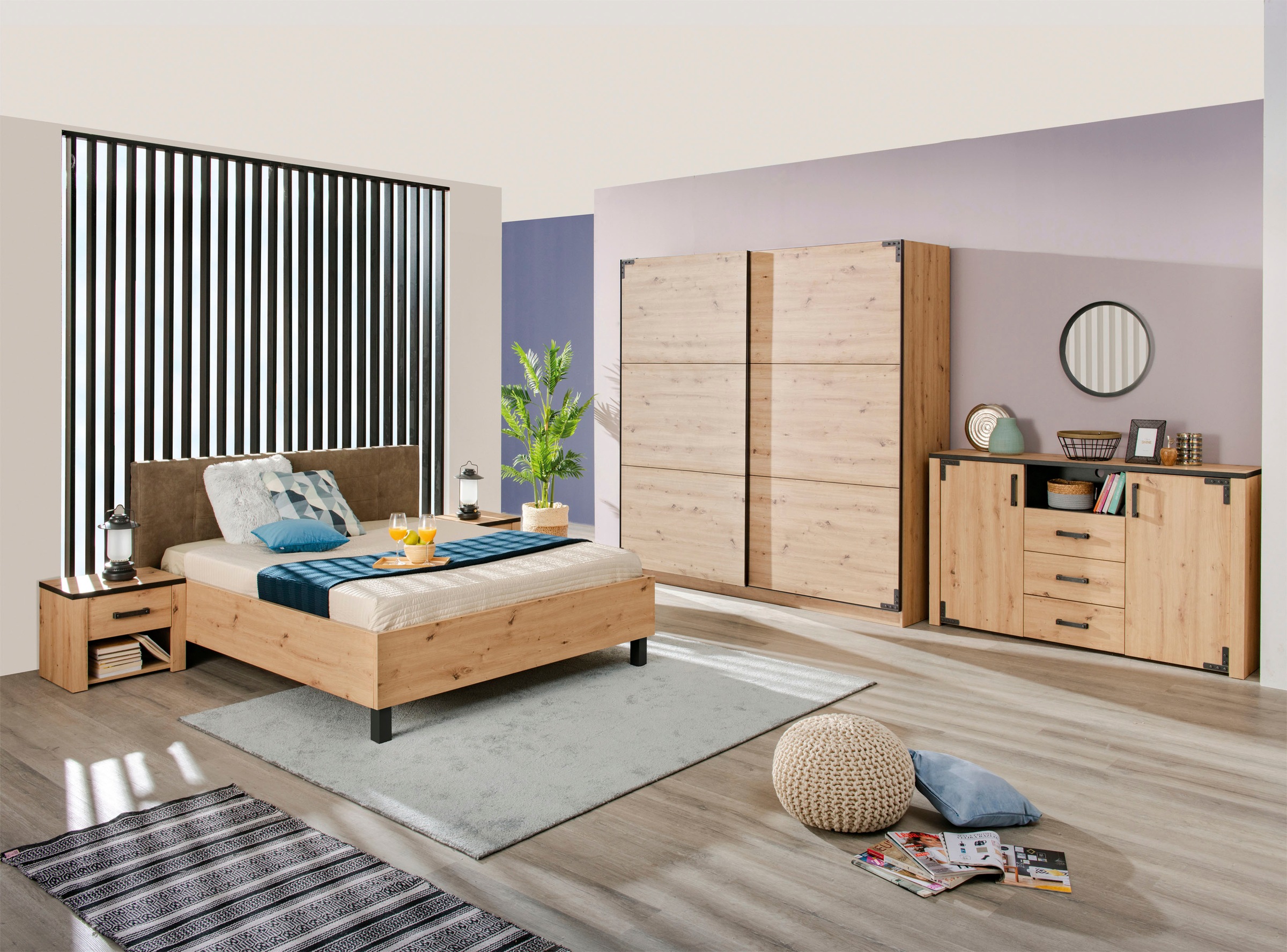 Schlafzimmer-Set Lazio, (Set, 4 St.)