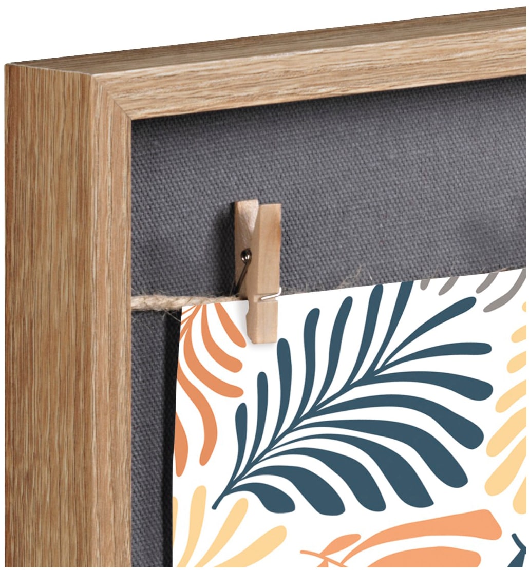 Hama Bilderrahmen »Fotorahmen Muro MDF mit Klammern Eiche Wandgestaltung« FSC-zertifiziert, Klammern, Wanddeko, individuell gestaltbar