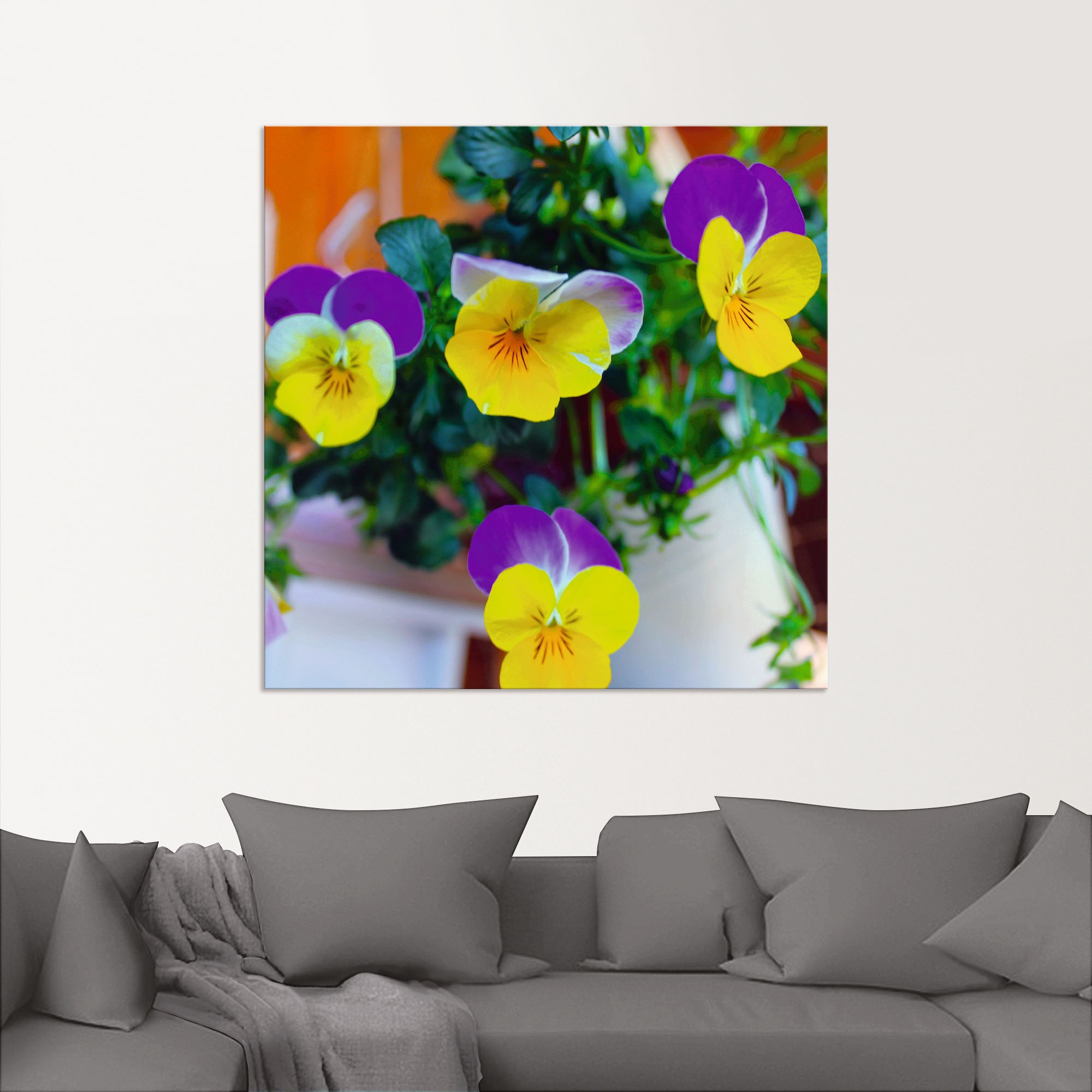 Artland Wandbild »Hornveilchen«, Blumenbilder, (1 St.), als Alubild, Leinwandbild, Wandaufkleber oder Poster in versch. Größen