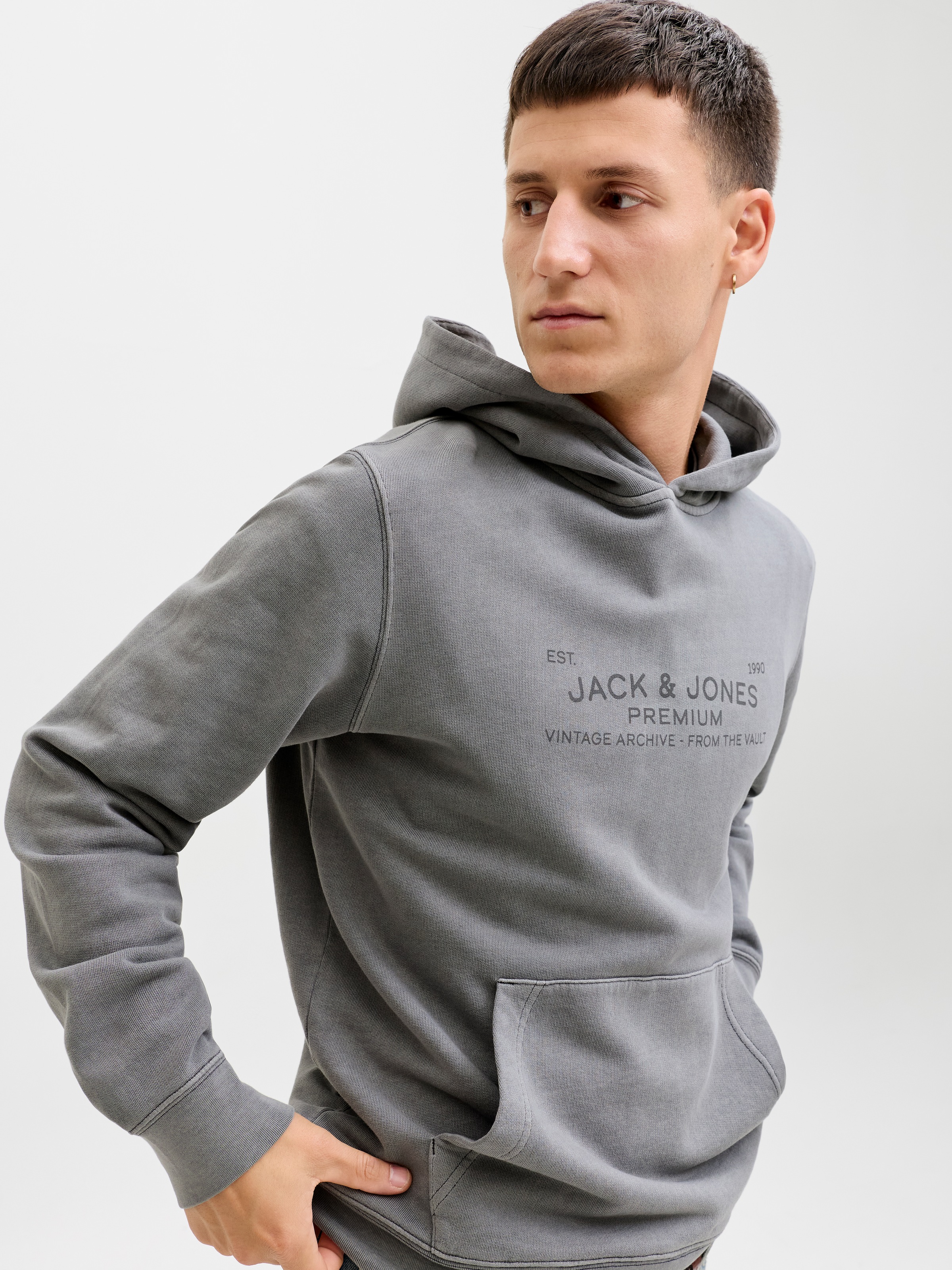 Jack & Jones Kapuzensweatshirt "JPRBLUAIDEN HOOD SWEAT", Baumwolle, regular günstig online kaufen