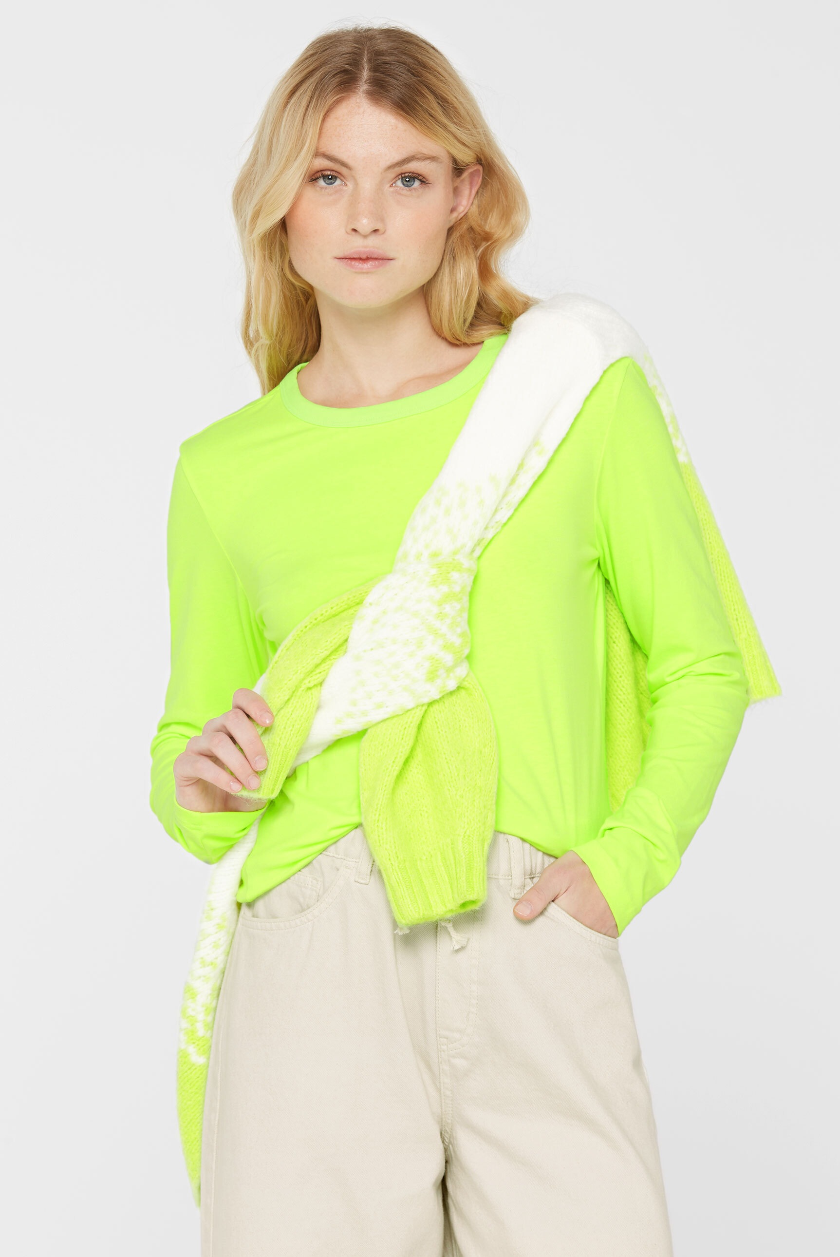 SENSES.THE LABEL Rundhalsshirt mit Baumwolle