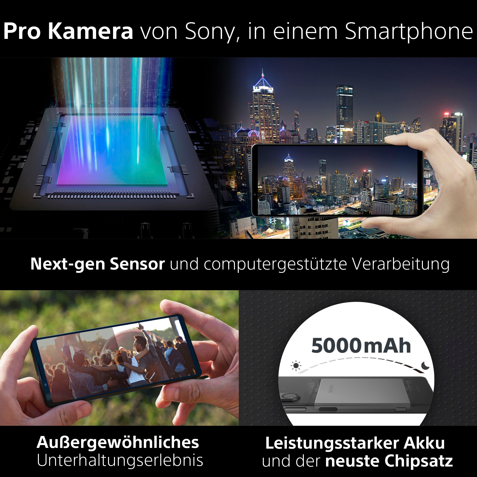 Sony Smartphone Kamera Zoll, 256 cm/6,5 | Speicherplatz, MP GB 16,5 »XPERIA 1V«, Khaki-Grün, 52 BAUR