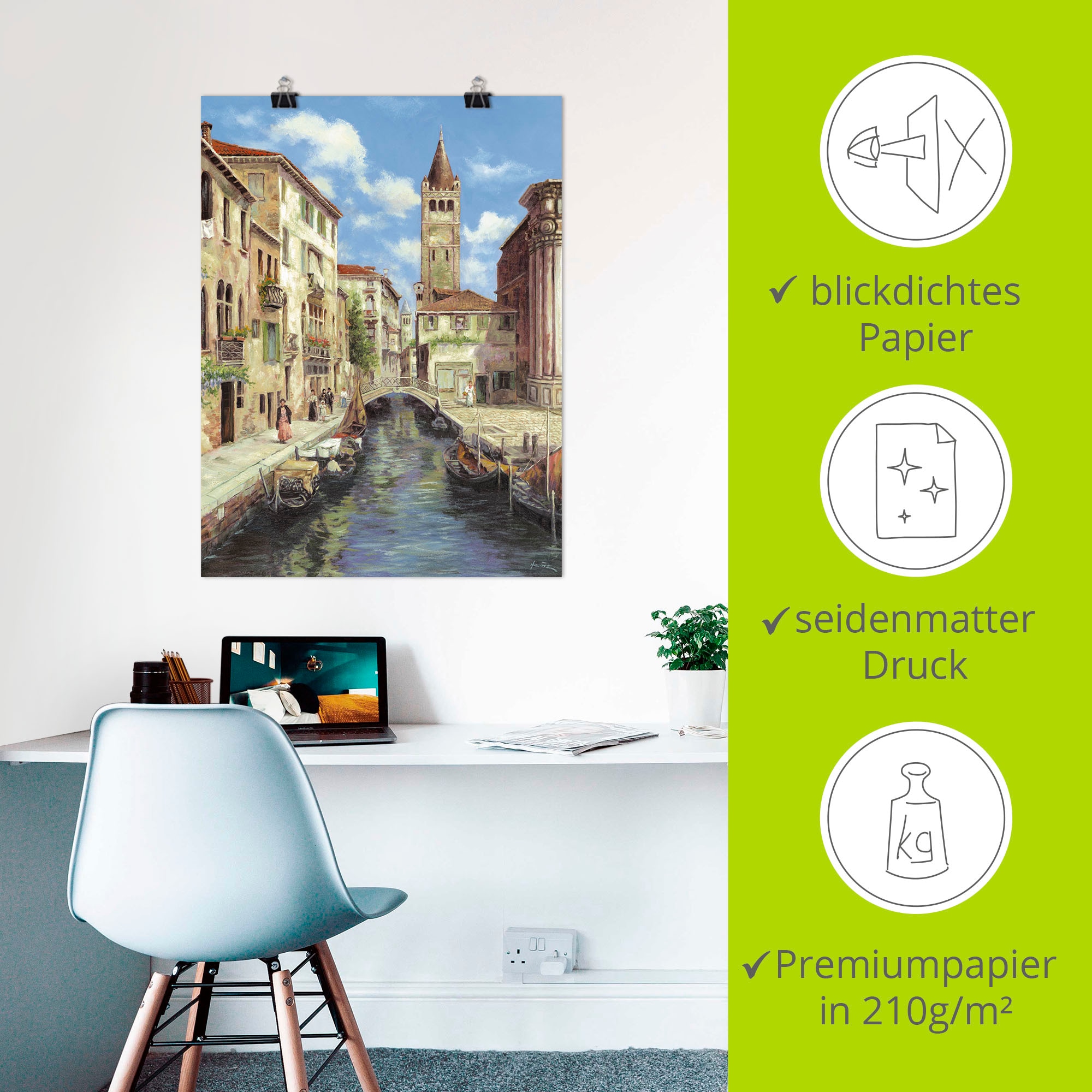 Artland Wandbild »Venedig« Venedig 1 Stk. tlg. als Leinwandbild, Poster in verschied. Größen