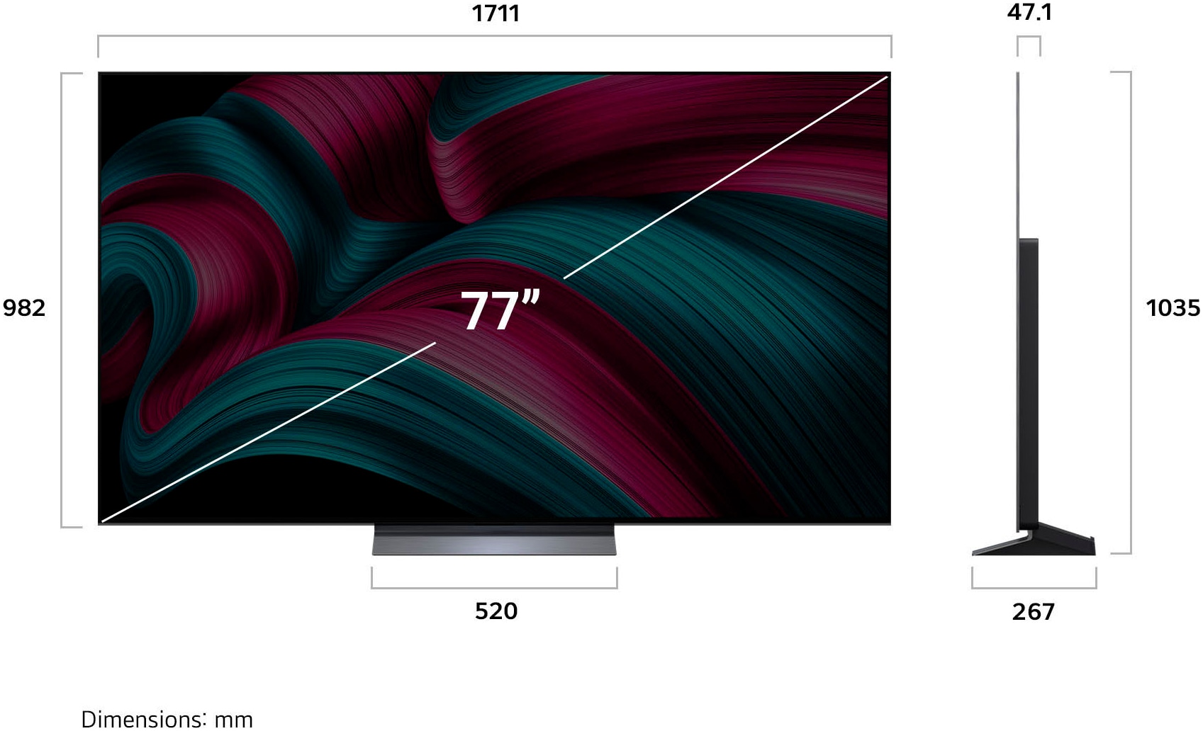 LG OLED-Fernseher »OLED77C5ELB«, 4K Ultra HD, Smart-TV