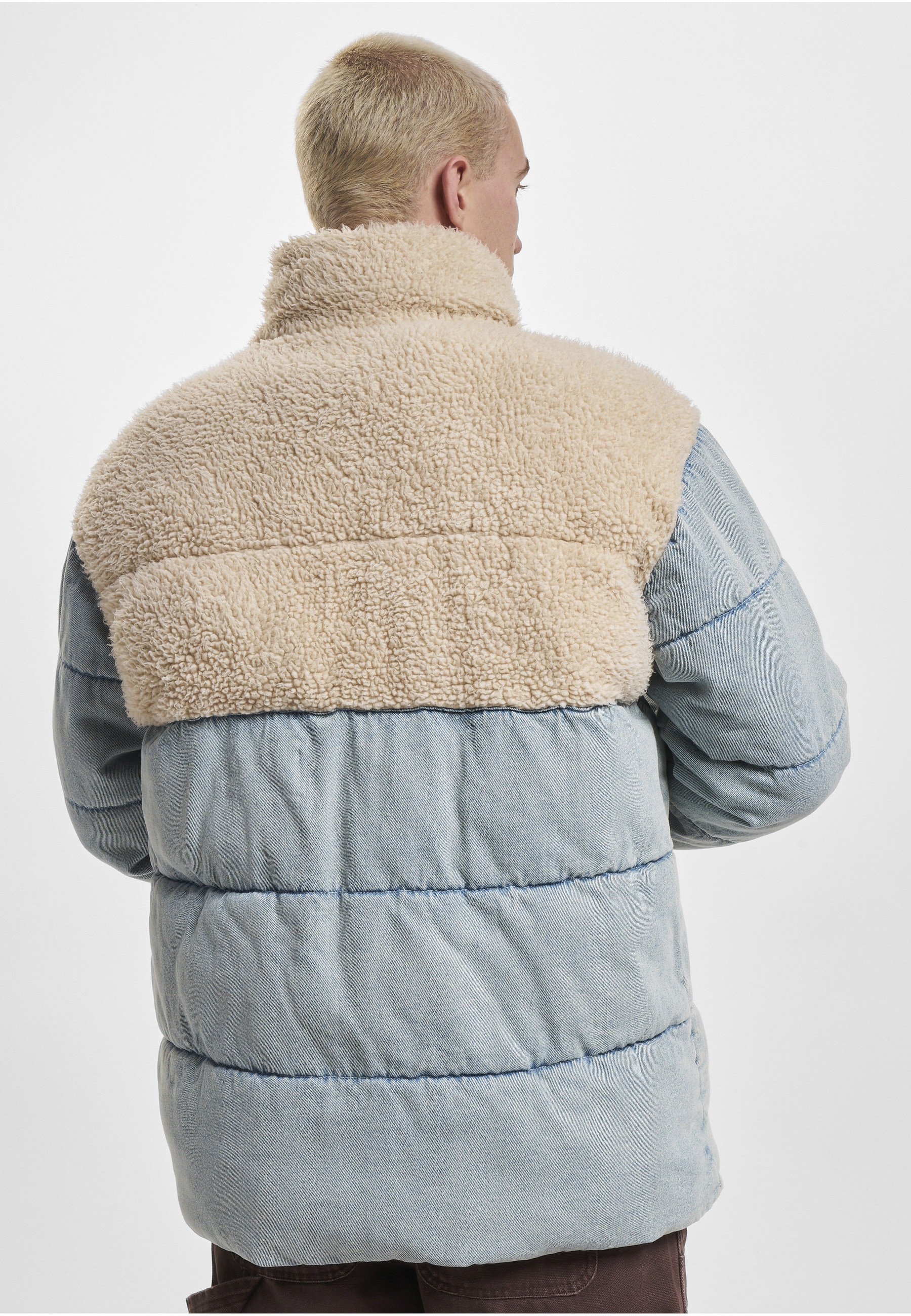 Karl Kani Winterjacke »Karl Kani Herren KM234-036-1 KK Retro Denim Teddy Puffer Jacket« 1 Stk. tlg. ohne Kapuze