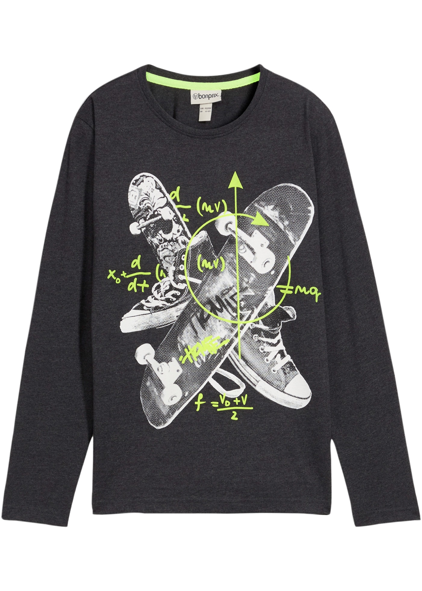 bonprix Langarmshirt Langarmshirt mit Baumwolle