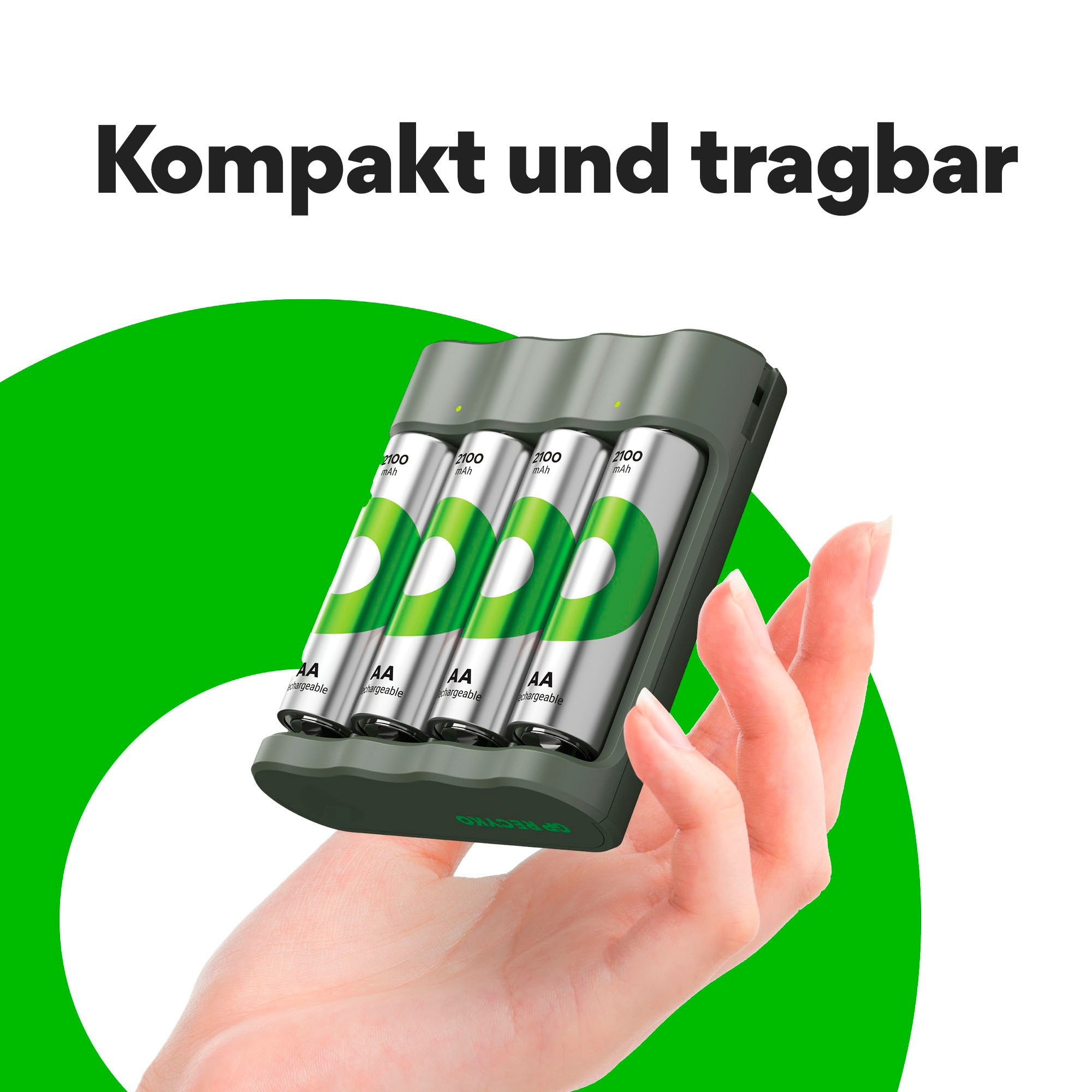 GP Batteries Batterie-Ladegerät »Free Charger B441U + 4x 2100mAh AA«