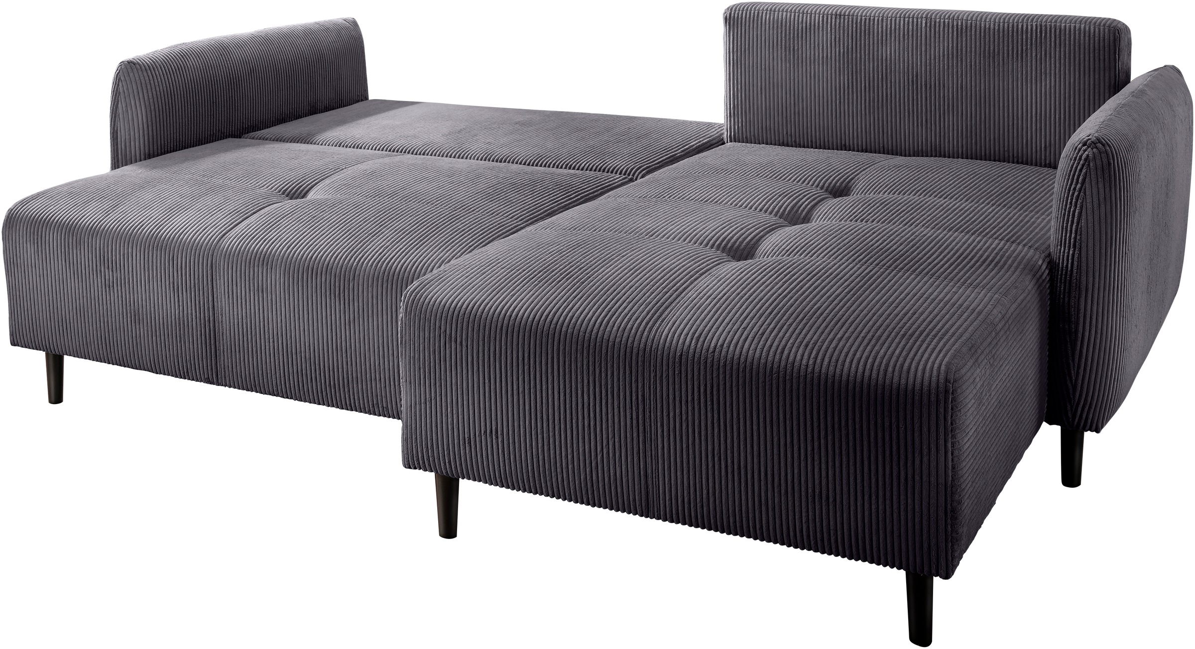 INOSIGN Ecksofa »Mara, L-Form, aktueller Cord Bezug und tolle Farben, schmale Armlehnen«, whlw. mit Bettfunktion,Recamiere links/rechts montierbar, Breite 238cm