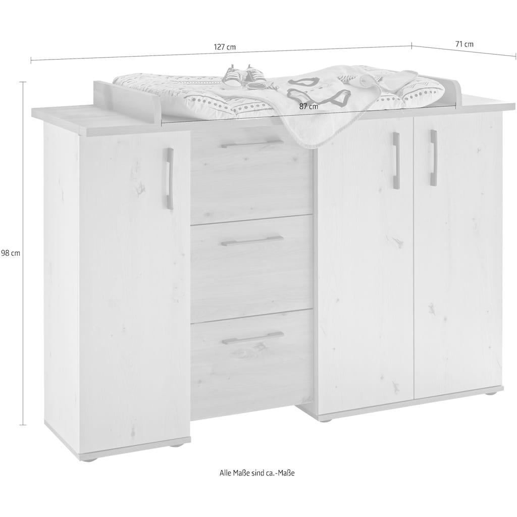 Mäusbacher Wickelkommode »Micha«, bis 50 kg, 127 cm