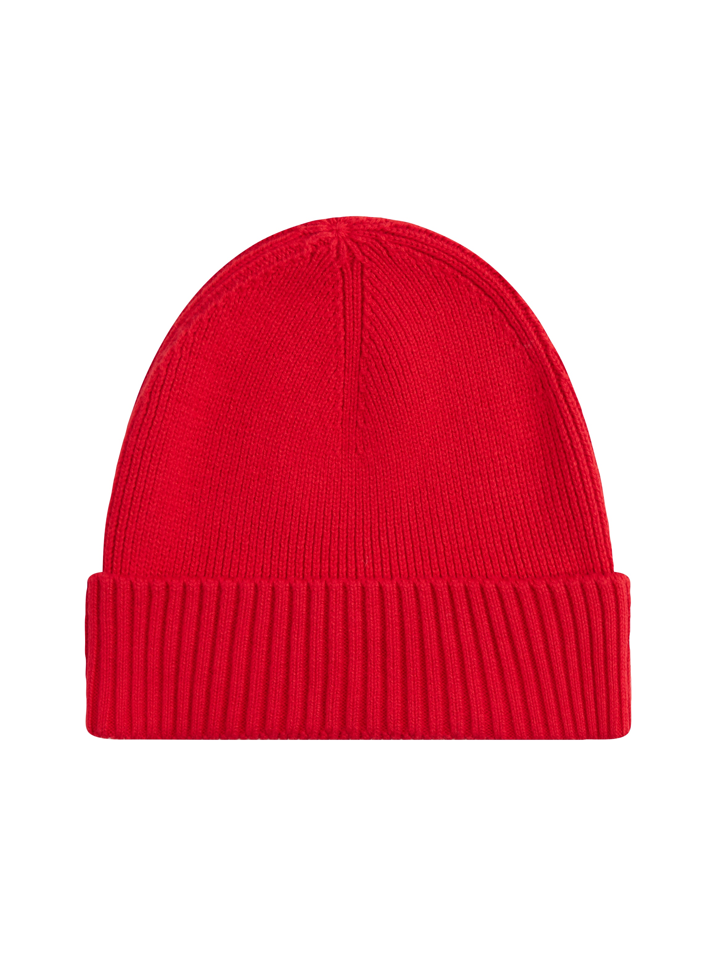 Tommy Hilfiger Strickmütze »TH FLAG PIMA COTTON BEANIE«, Beanie mit Logostickerei, mit Kaschmiranteil Unisex