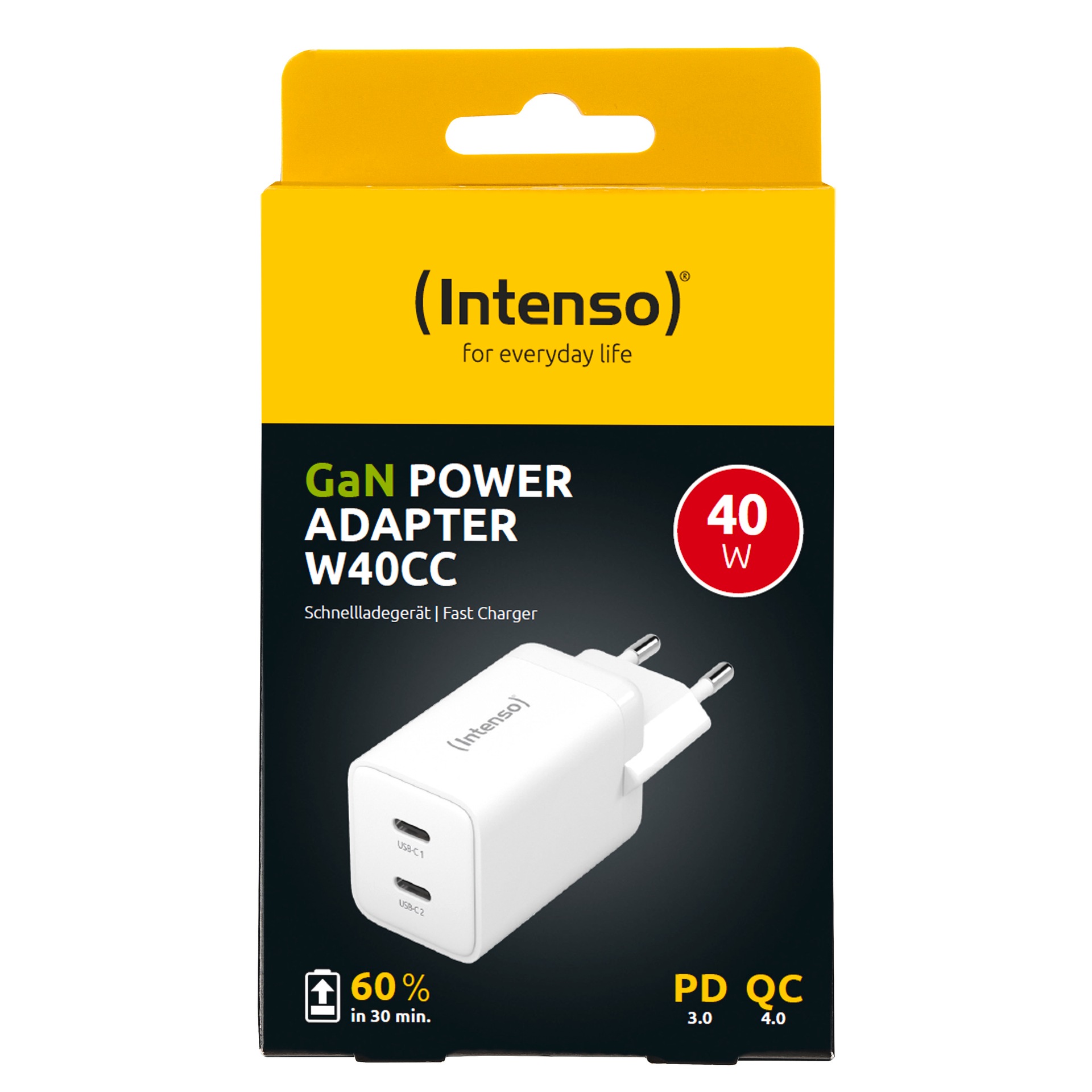 Intenso USB-Ladegerät »Power Adapter W40CC, 40W 2x USB-C«